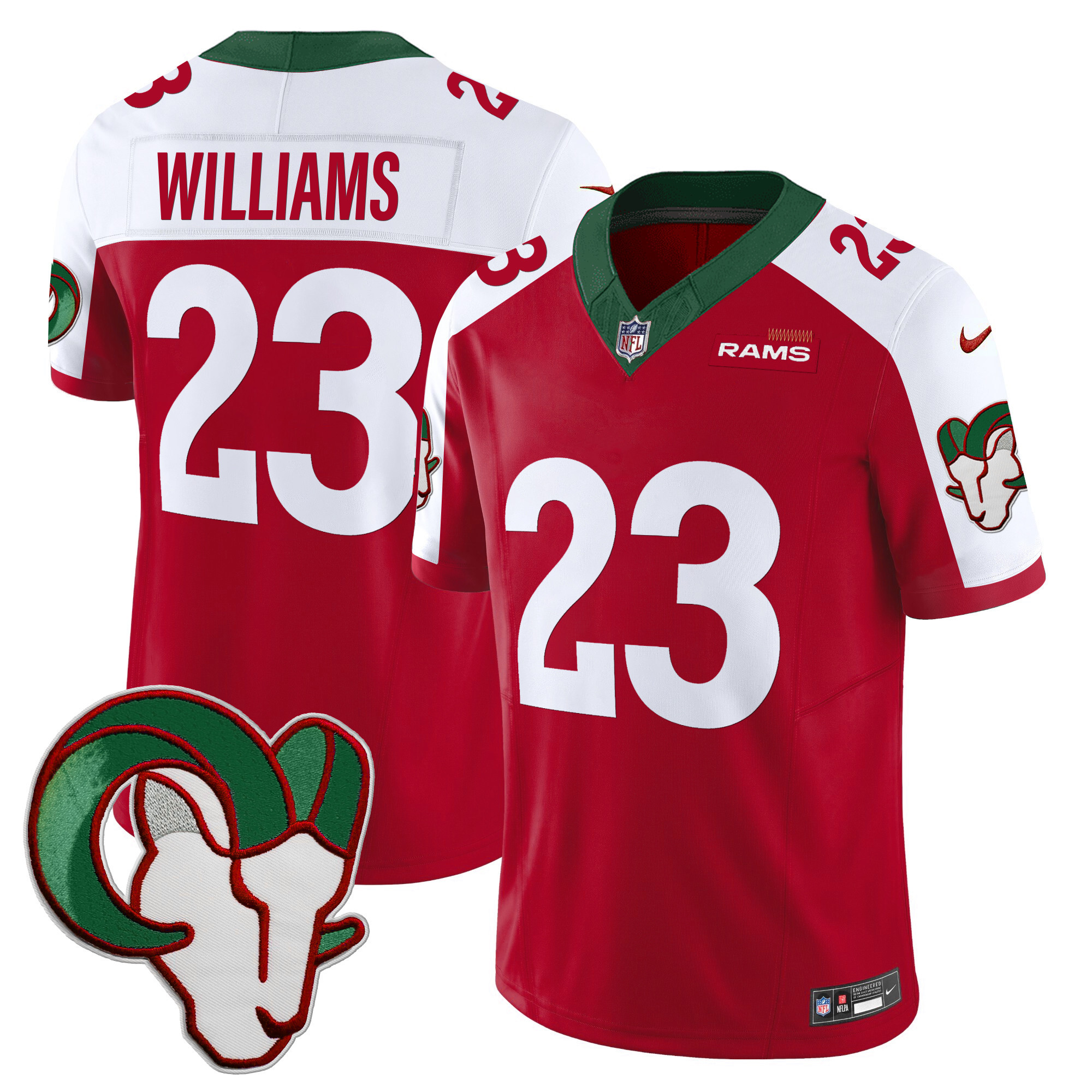 Kyren Williams Men's Los Angeles Rams Mexico Vapor Limited Red Alternate Jersey - All Stitched