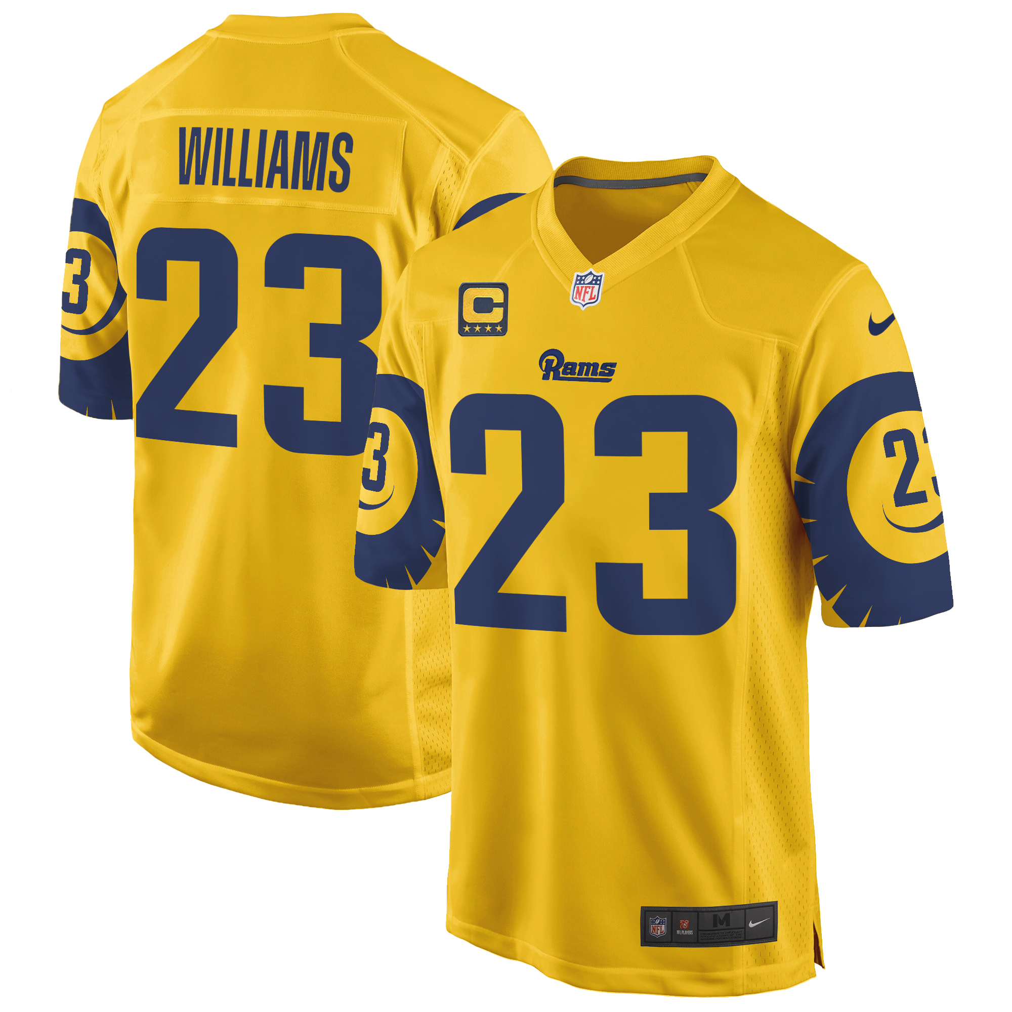 Kyren Williams Men's Los Angeles Rams Special Game Gold Jersey - All Stitched