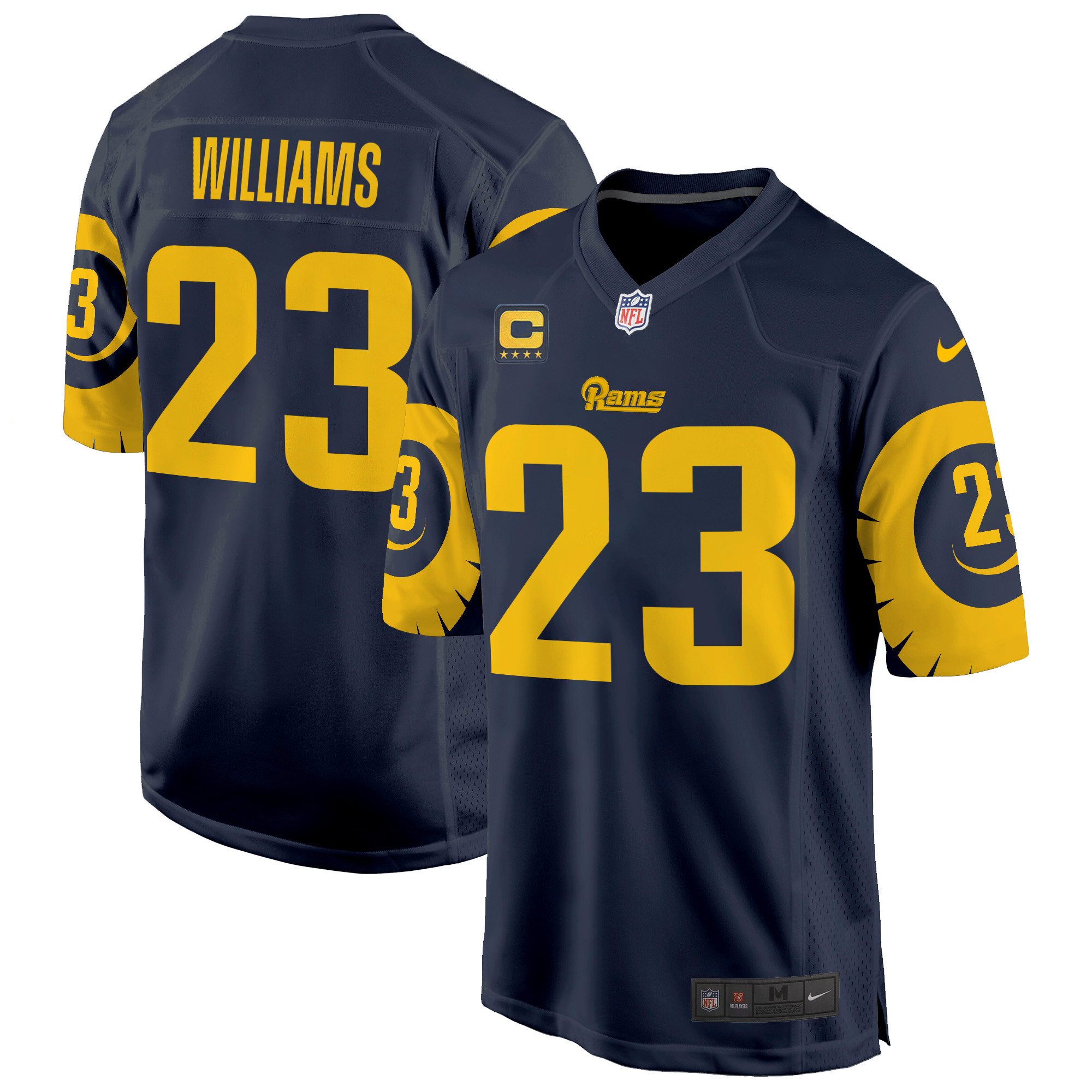 Kyren Williams Men's Los Angeles Rams Special Game Navy Jersey - All Stitched