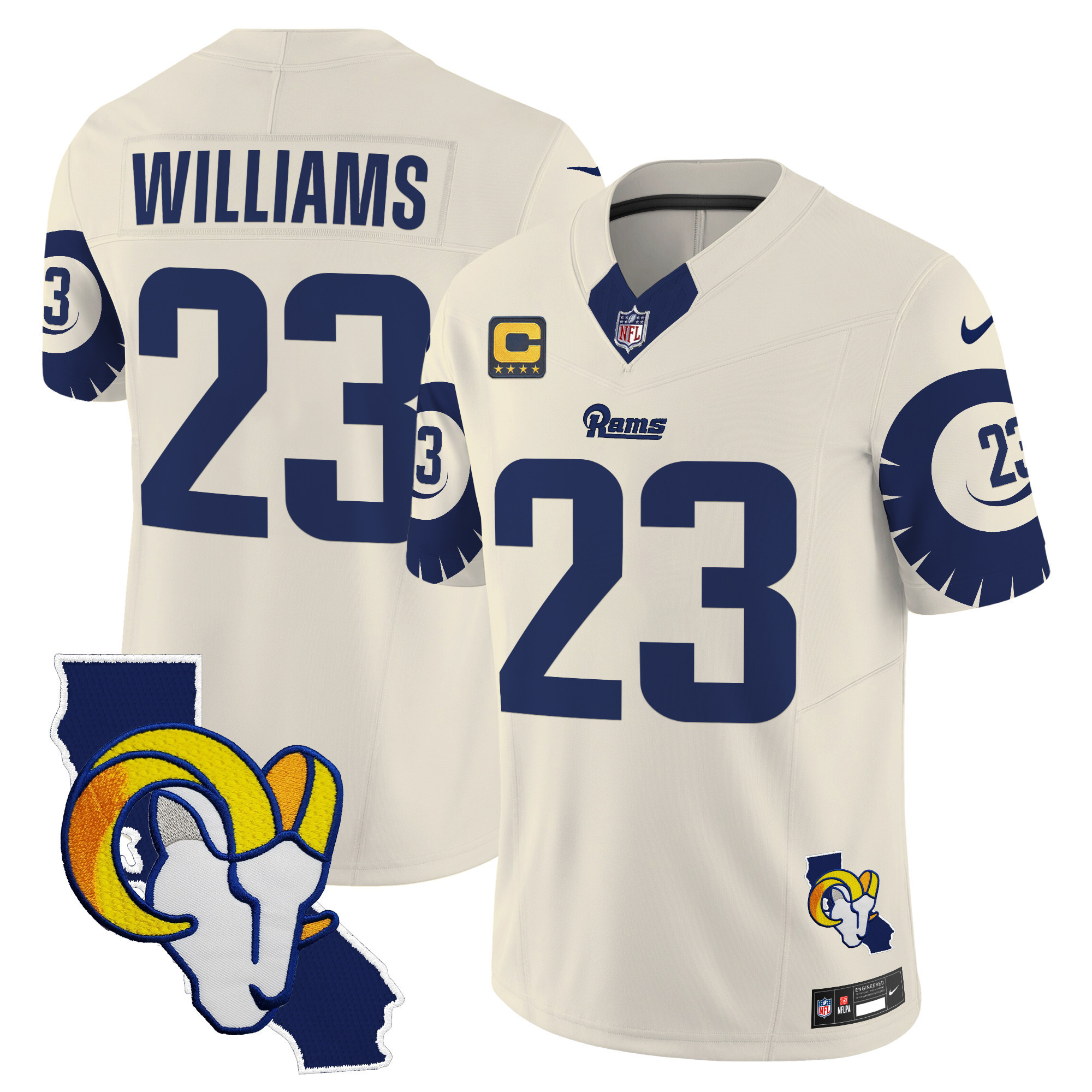Kyren Williams Men's Los Angeles Rams Special Vapor Limited Bone Jersey - All Stitched