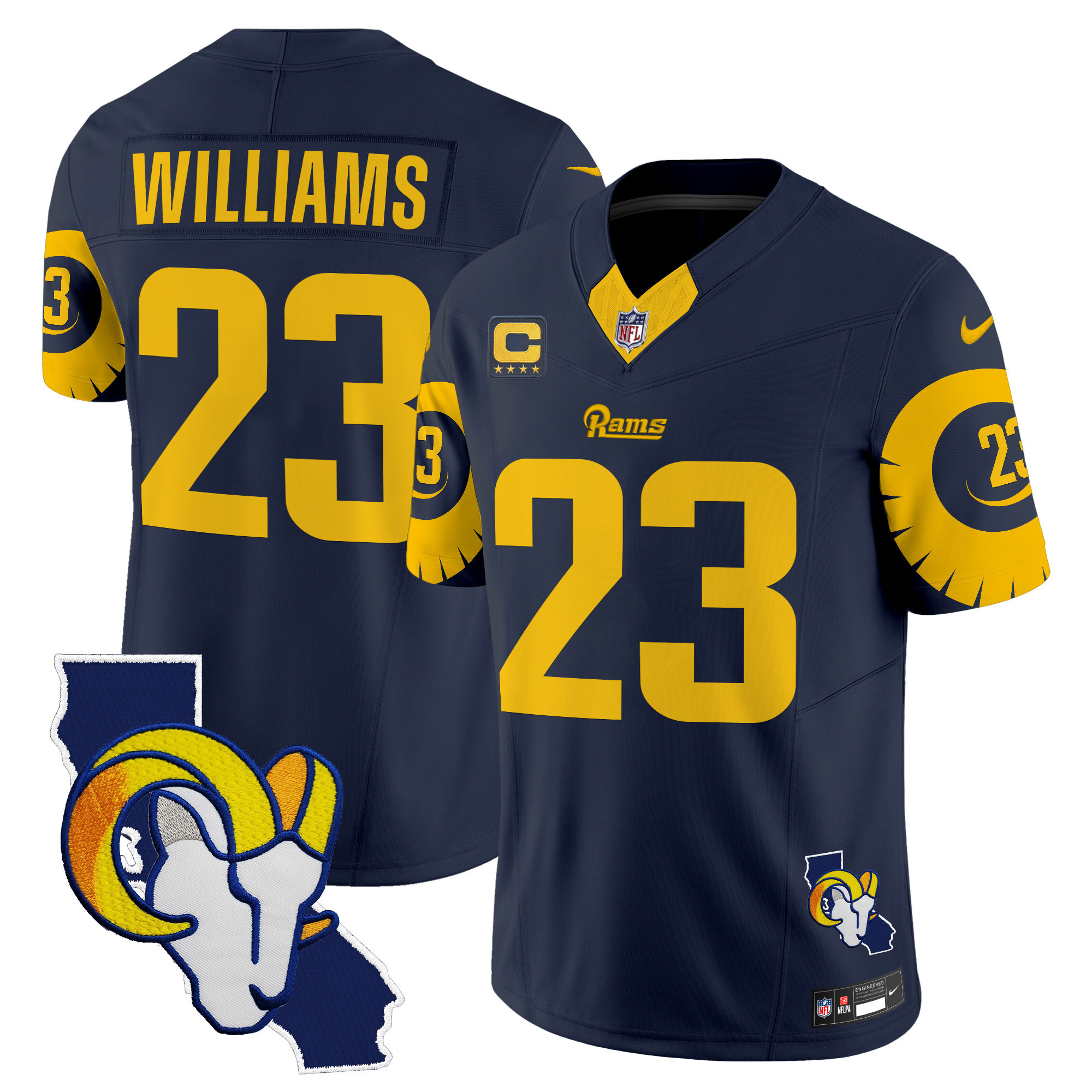 Kyren Williams Men's Los Angeles Rams Special Vapor Limited Navy Jersey - All Stitched