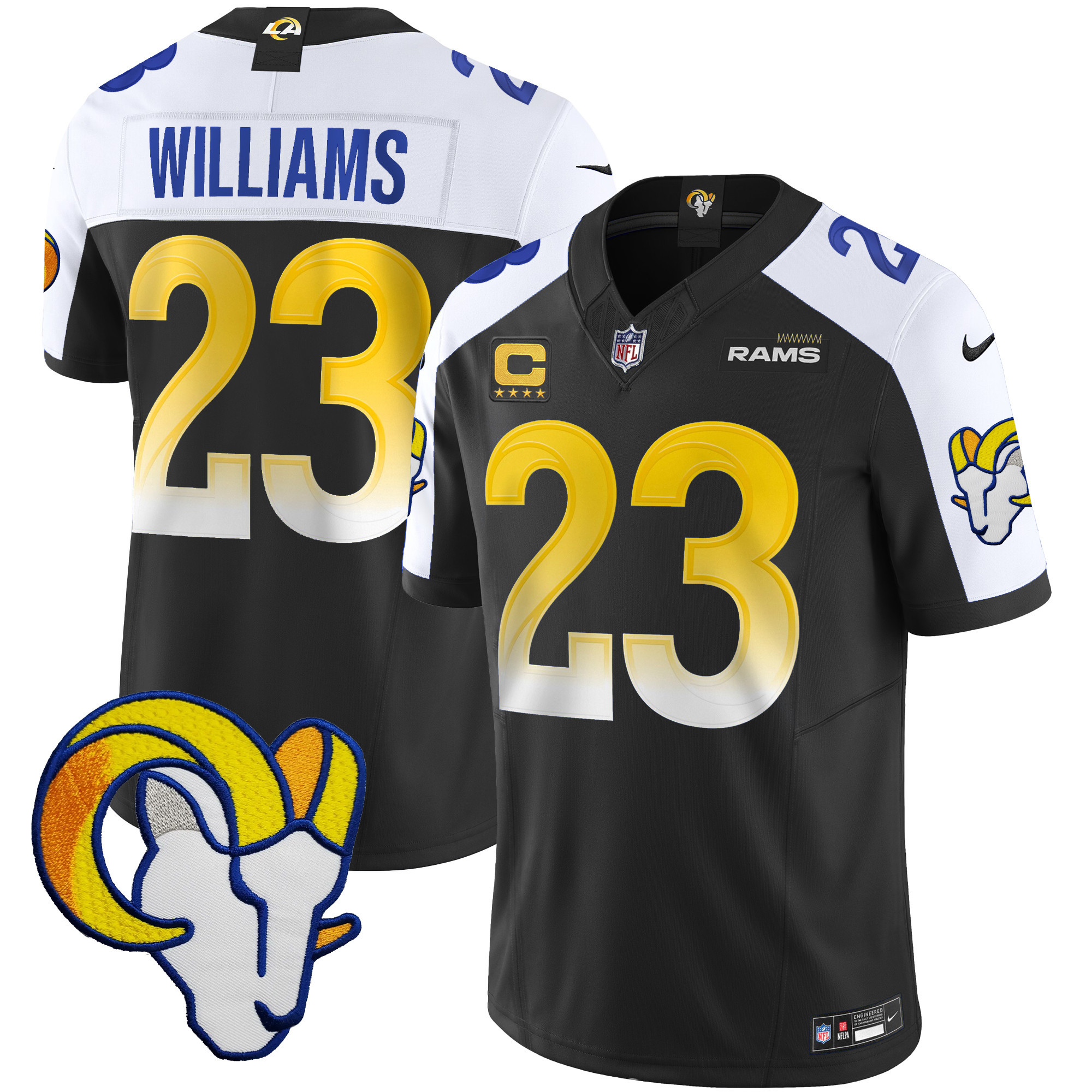 Kyren Williams Men's Los Angeles Rams Vapor Limited Black Alternate Jersey - All Stitched