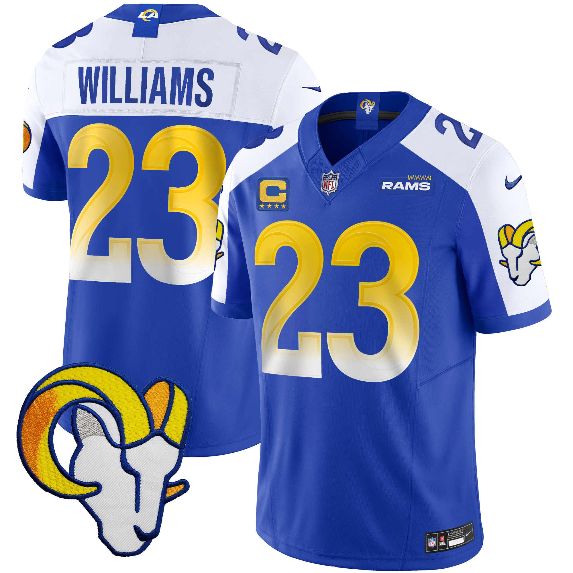 Kyren Williams Men's Los Angeles Rams Vapor Limited Royal Alternate Jersey - All Stitched