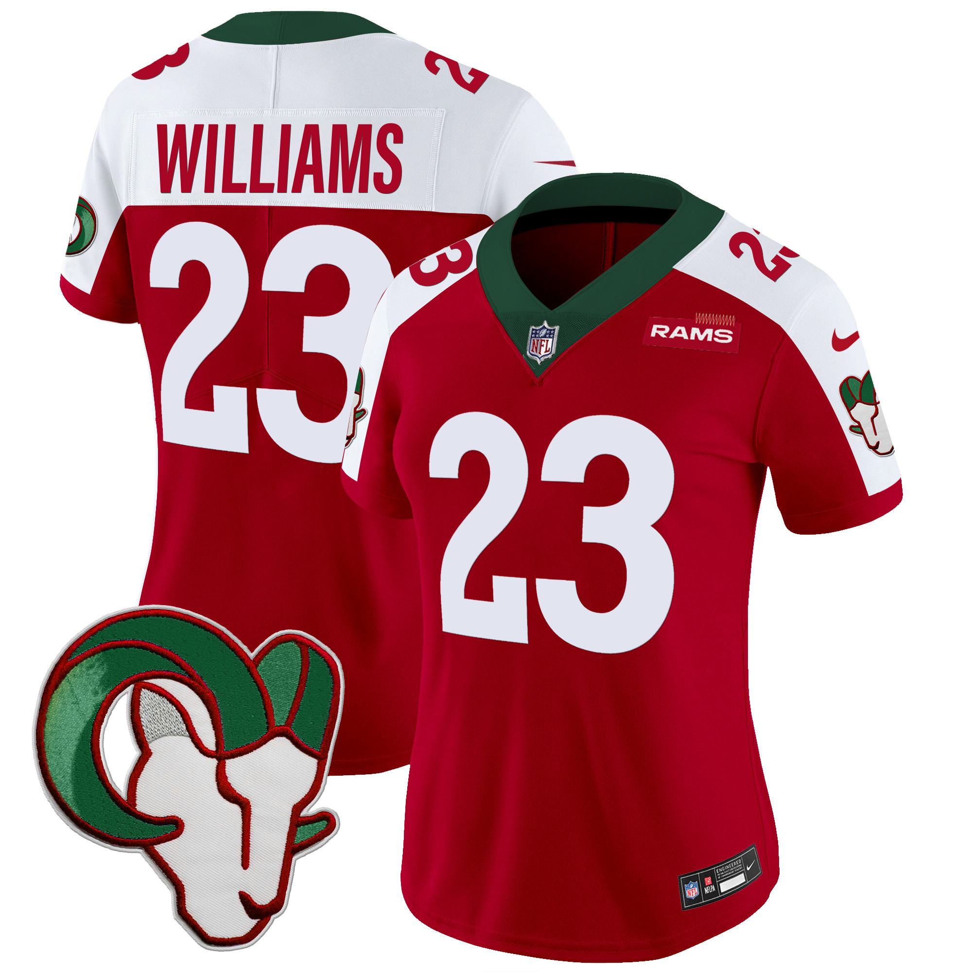 Kyren Williams Women's Los Angeles Rams Mexico Vapor Limited Red Alternate Jersey - All Stitched