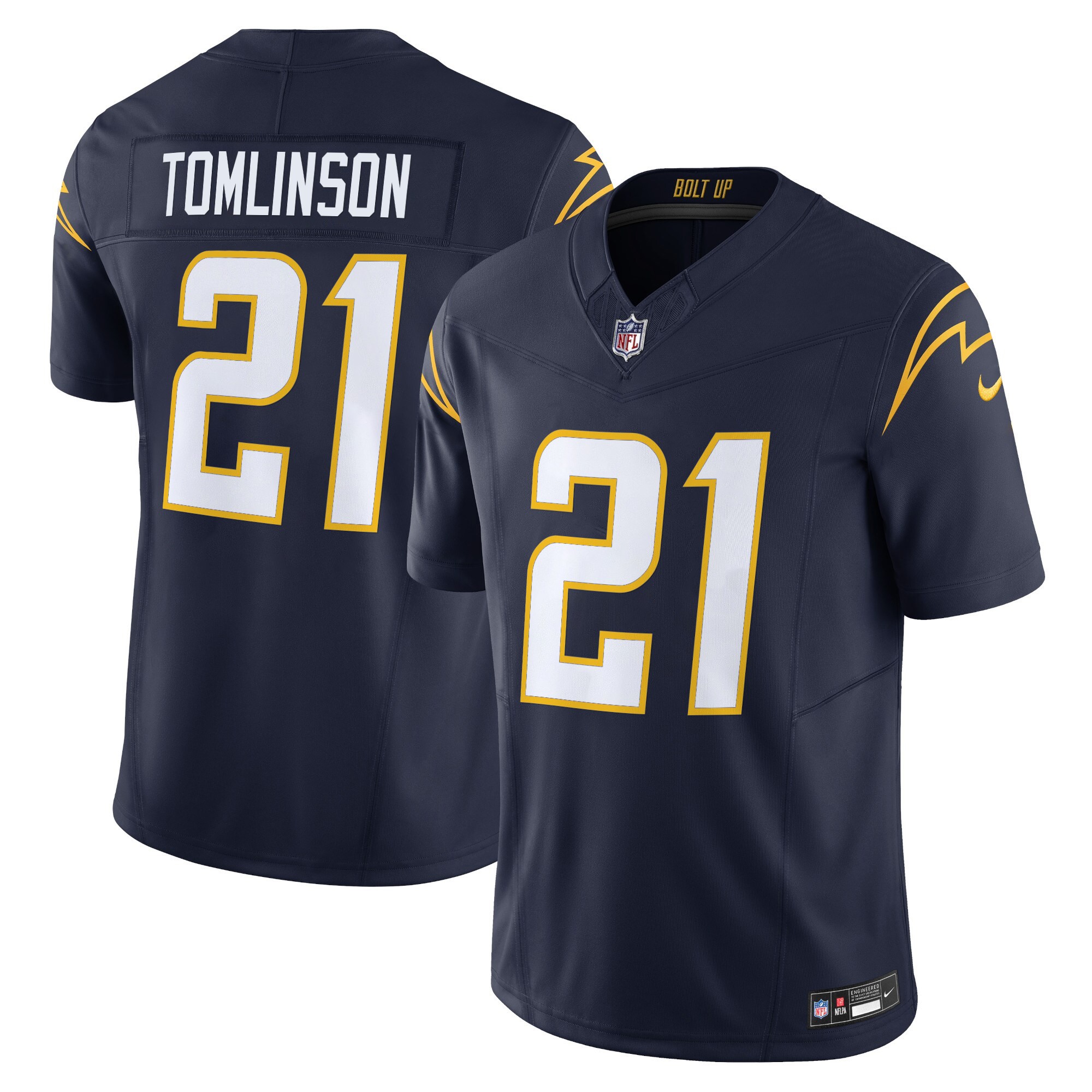 LaDainian Tomlinson Men's Los Angeles Chargers 2024 Vapor Limited Navy Jersey - All Stitched