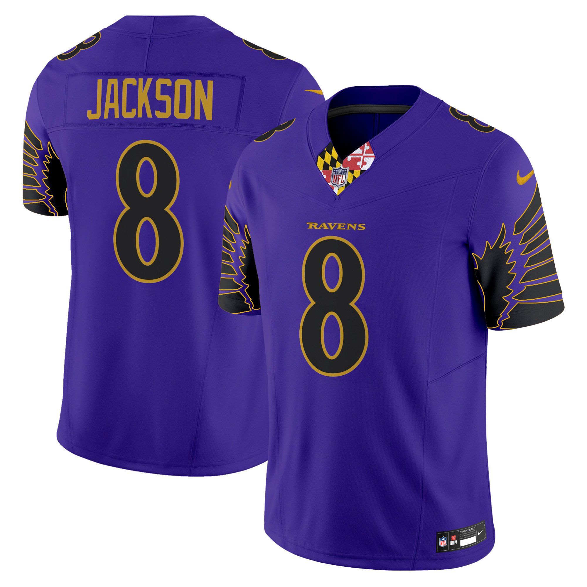 Lamar Jackson Men's Baltimore Ravens Special Vapor Limited Purple Limited Jersey - All Stitched