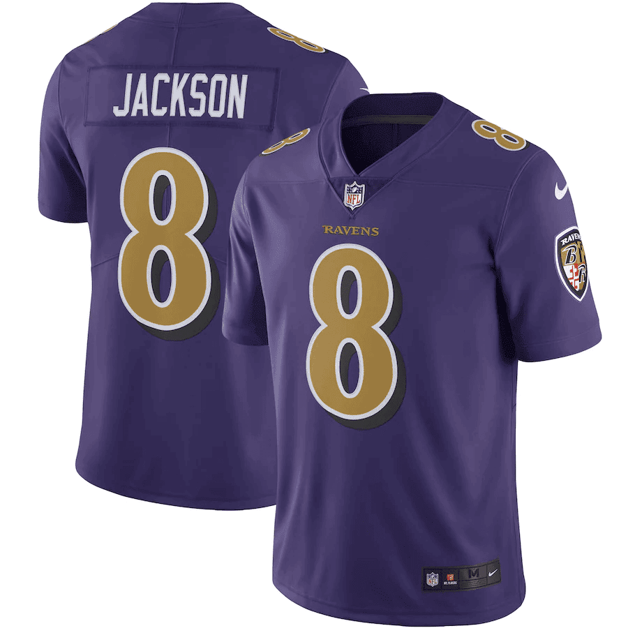 Lamar Jackson Men's Lamar Jackson Baltimore Ravens Color Rush Jersey - All Stitched