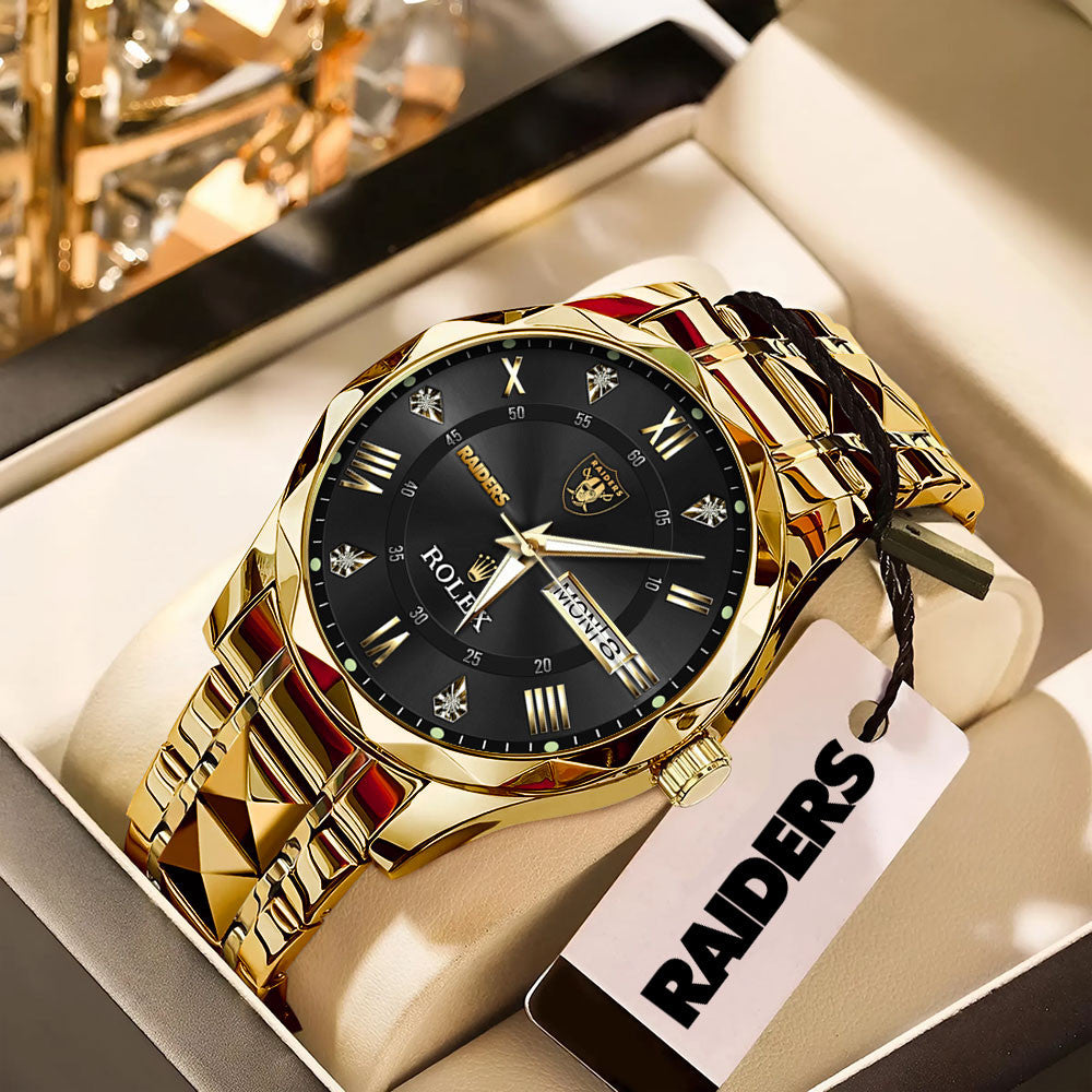 Las Vegas Raiders Rolex Luxury Alloy Quartz Watch