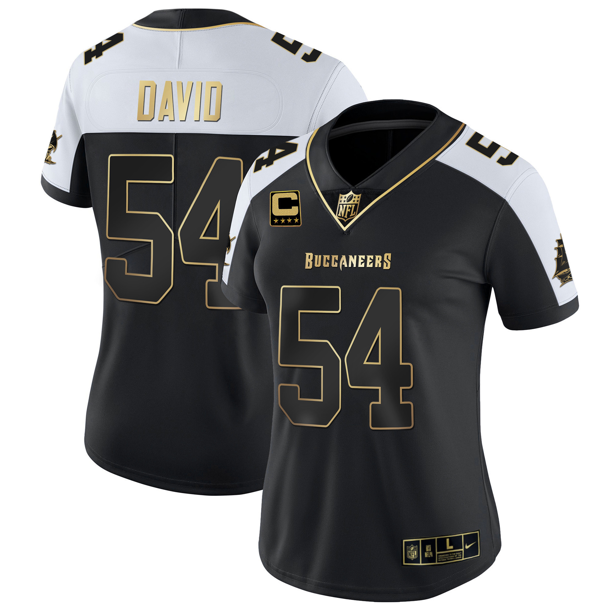 Lavonte David Women's Tampa Bay Buccaneers Vapor Gold Alternate Jersey - All Stitched