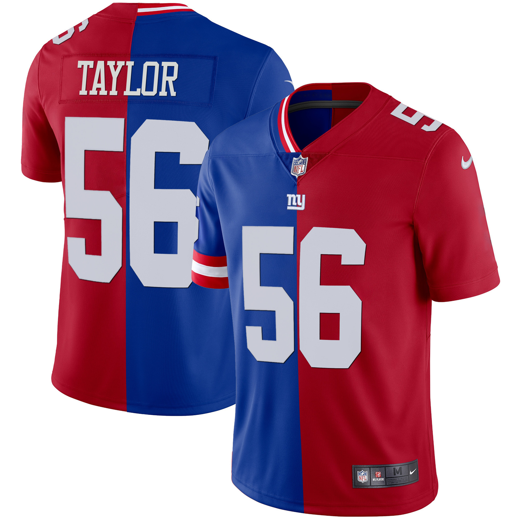 Lawrence Taylor Men's New York Giants Split Vapor Royal Red Jersey - All Stitched