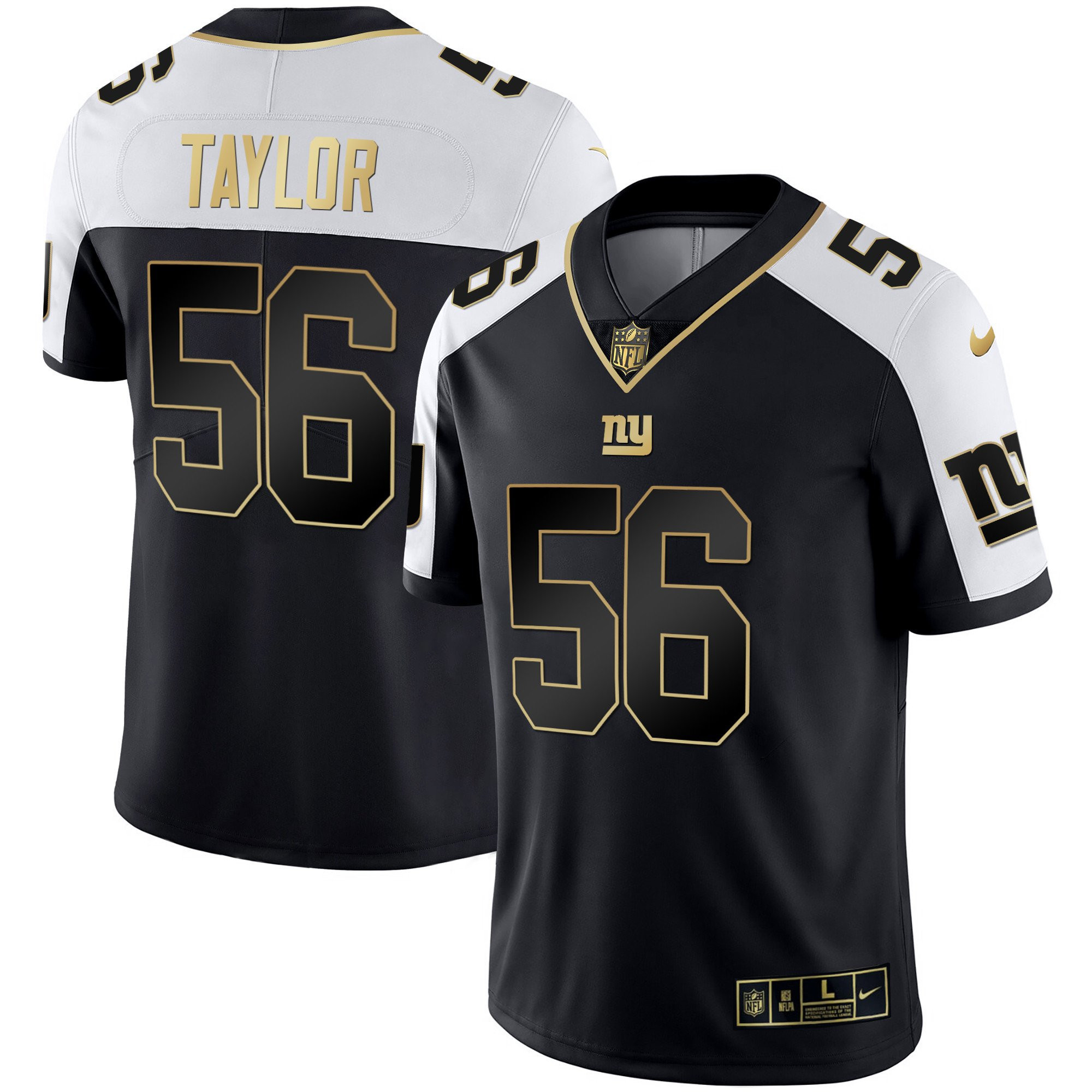 Lawrence Taylor Men's New York Giants Vapor Gold Alternate Jersey - All Stitched