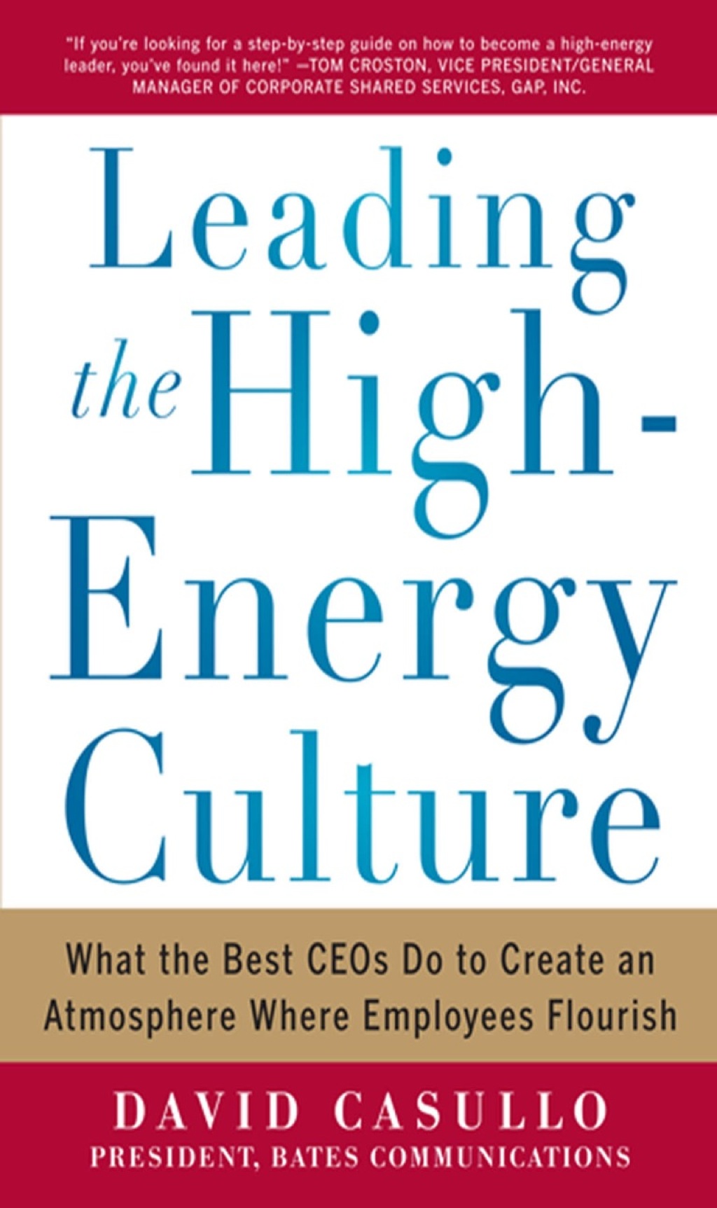Leading the High Energy Culture: What the Best CEOs Do to Create an Atmosphere Where Employees Flourish 1st Edition - (PDF/EPUB Version)