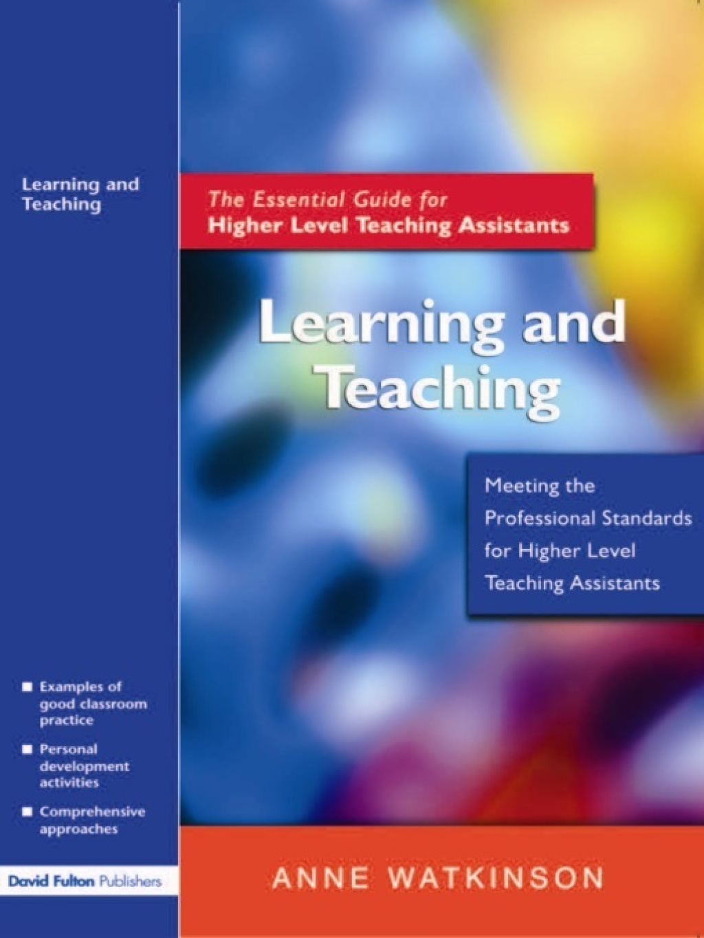 Learning and Teaching The Essential Guide for Higher Level Teaching Assistants 1st Edition - (PDF/EPUB Version)