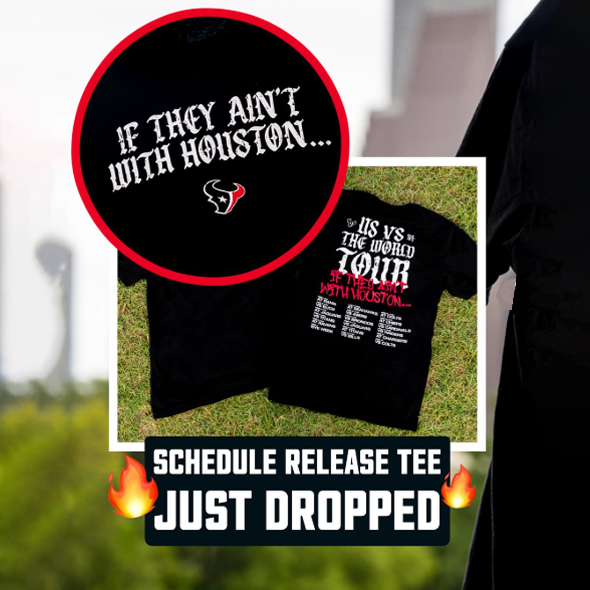 Limited Edition Houston Texans 2025 World Tour Graphic T-Shirt
