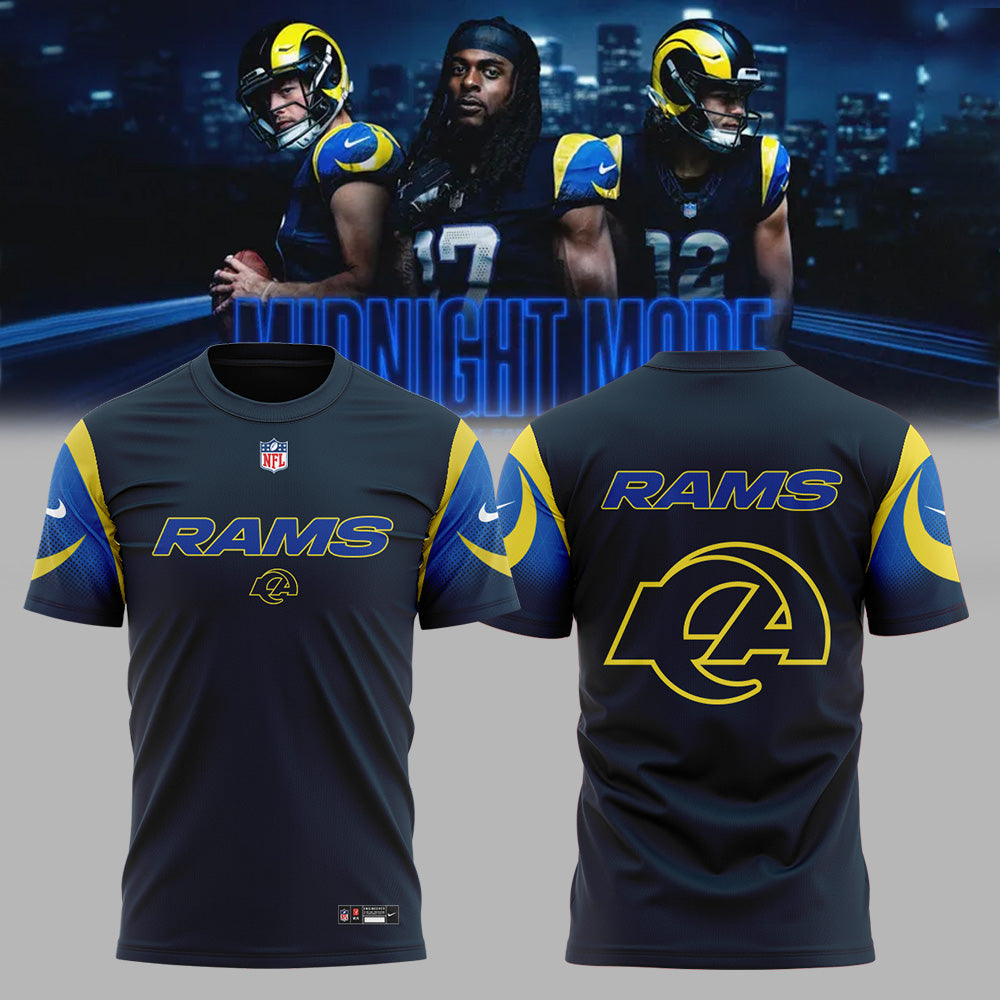 Limited Editon LA.Rams New Rivalries Mid Night Mod Uniform 2025 T-shirt