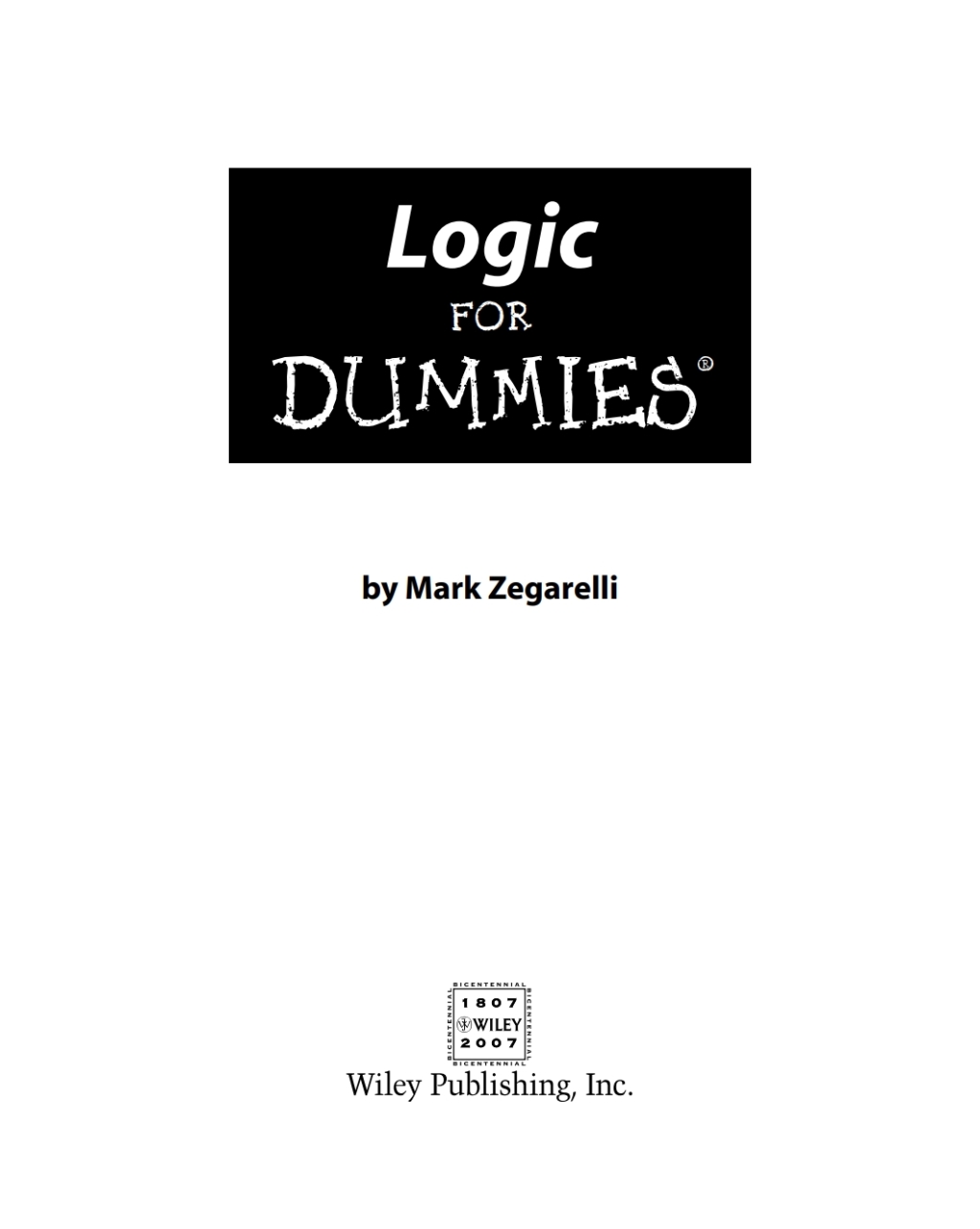 Logic For Dummies 1st Edition - (PDF/EPUB Version)