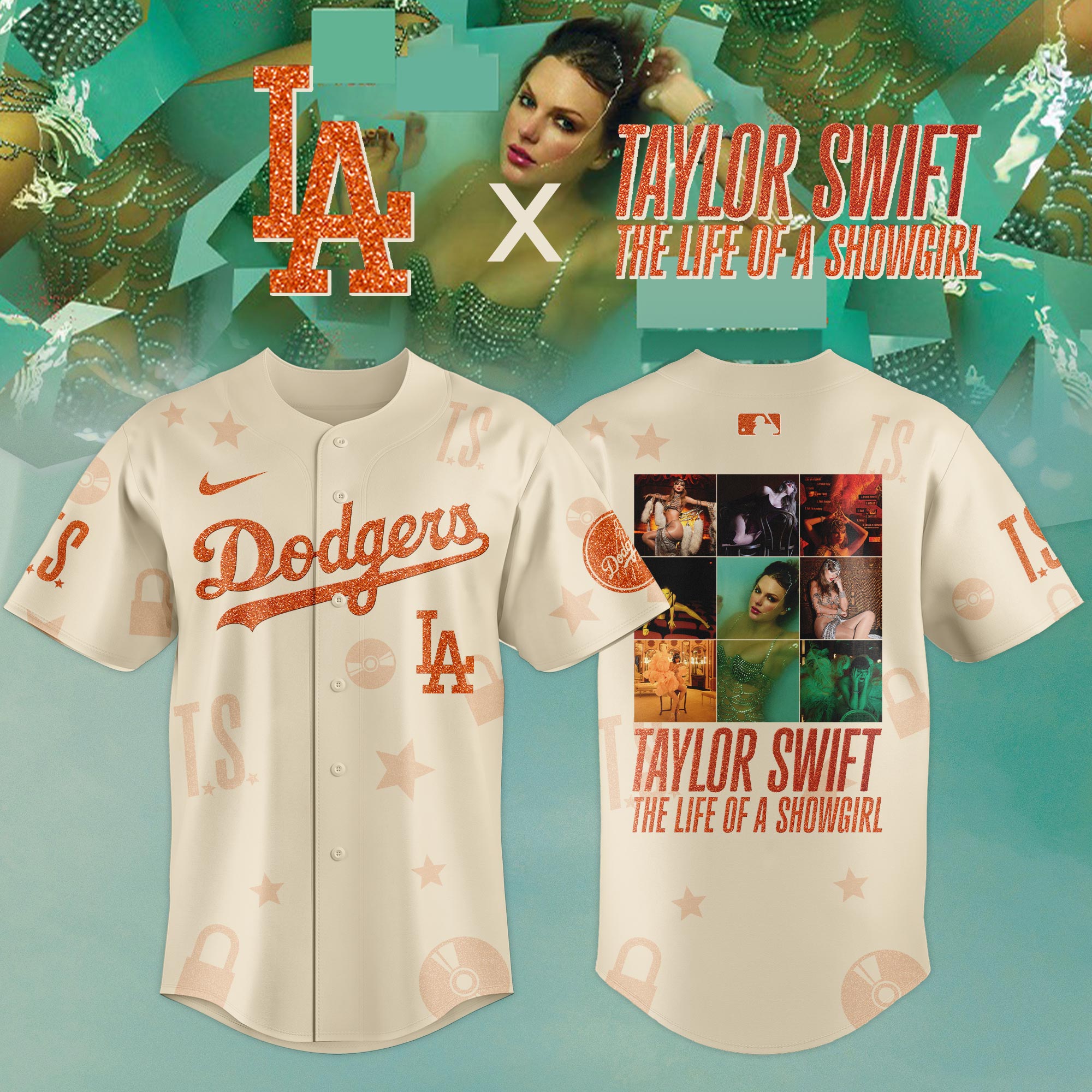 Los Angeles Dodgers MLB x Taylor Swift â€œThe Life of a Showgirlâ€ 2025 Limited Editions Baseball Jersey