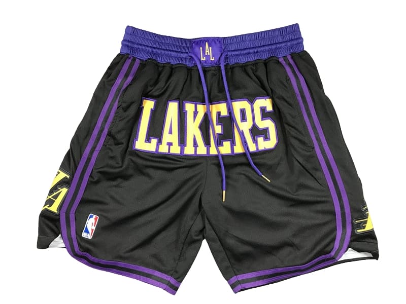 Los Angeles Lakers City Edition 2023-24 Black Shorts - Basketball Shorts Store