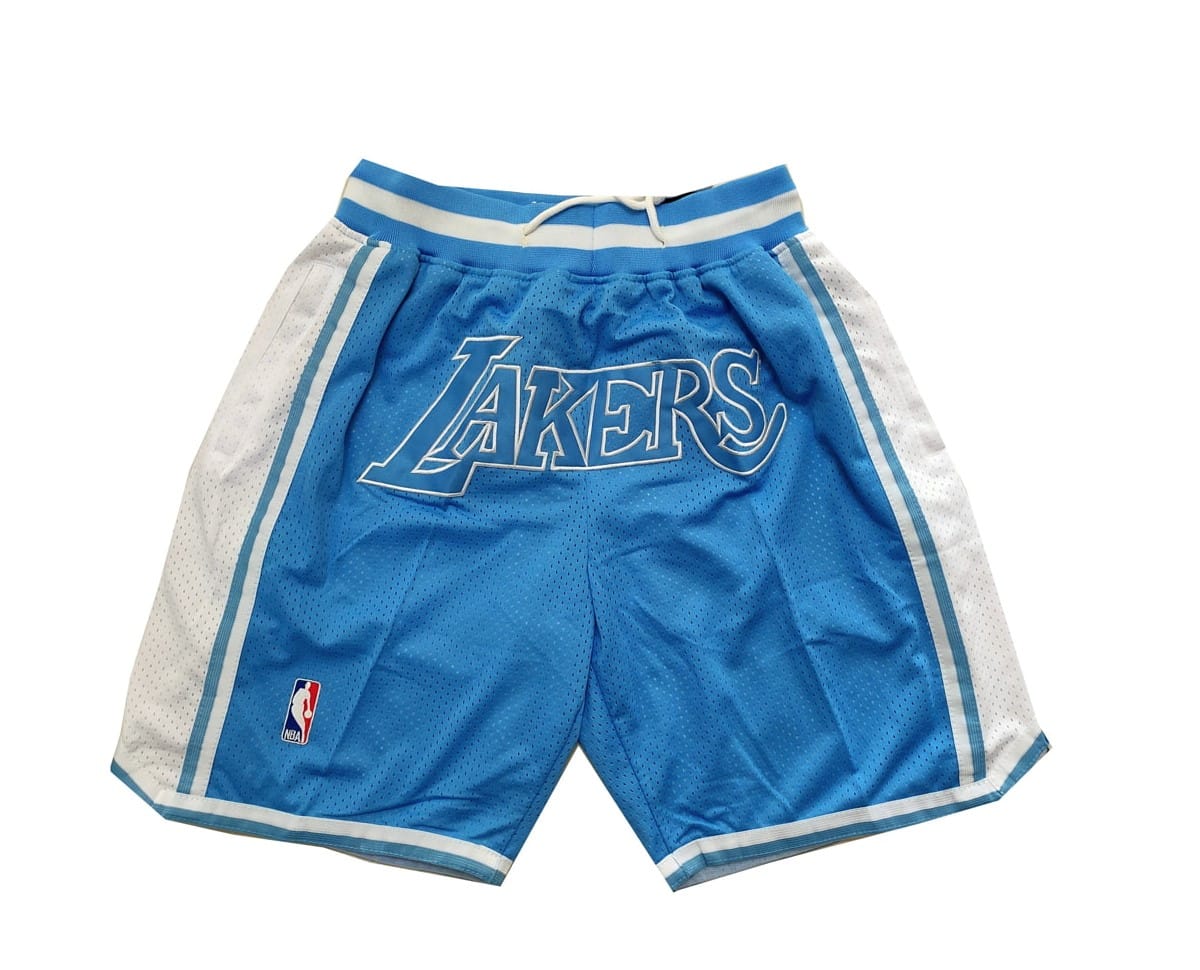 Los Angeles Lakers Light Blue Shorts - Basketball Shorts Store