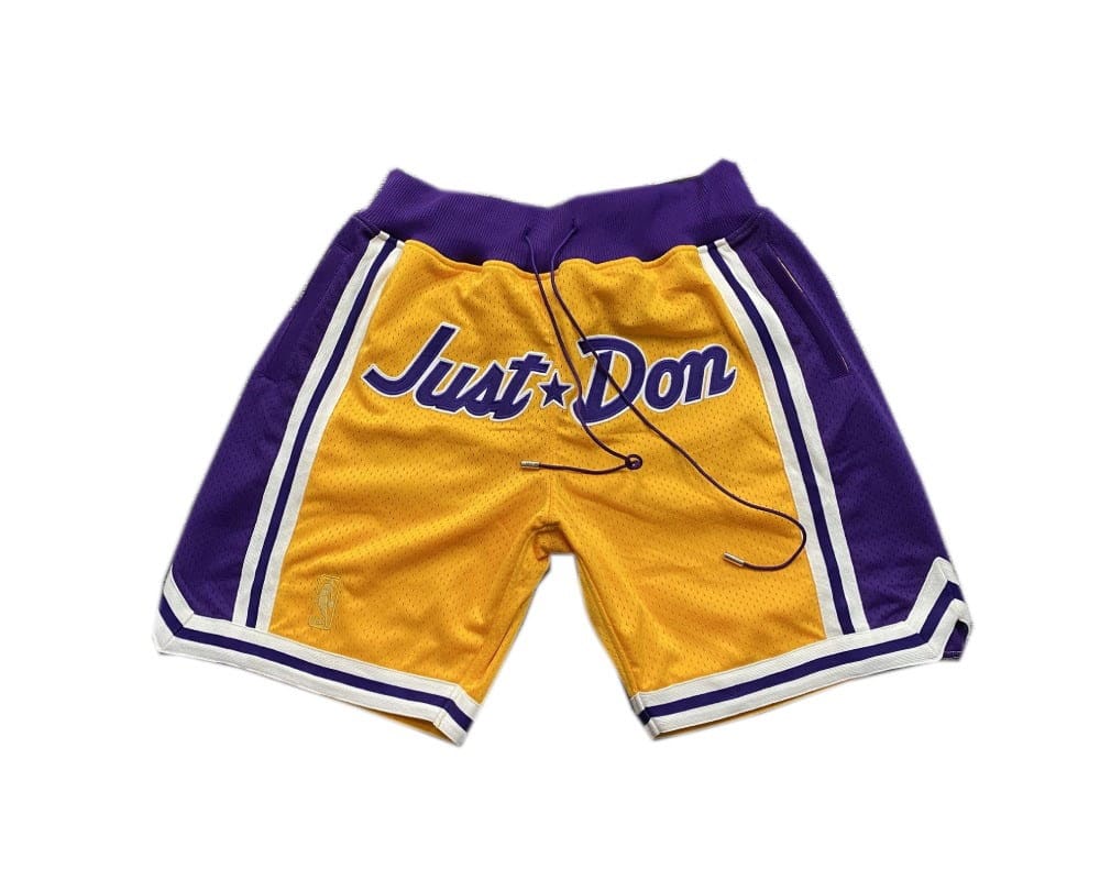 Los Angeles Lakers Retro Just Don Style 1996-1997 Shorts - Basketball Shorts Store