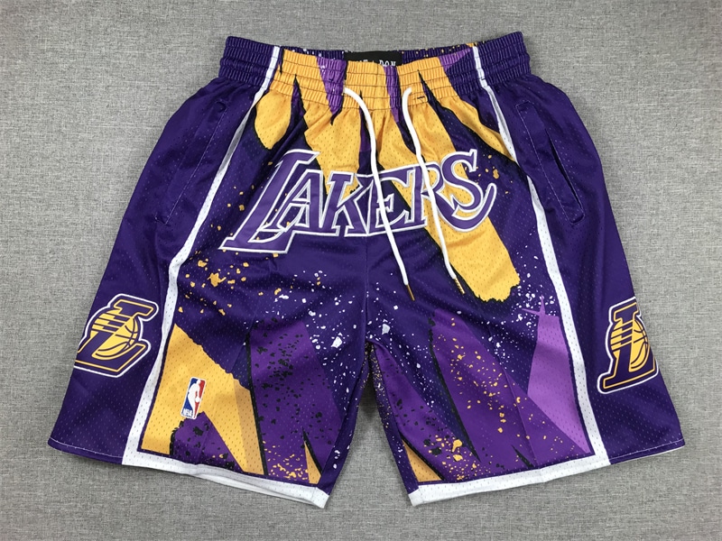 Los Angeles Lakers Shorts Hardwood Classics Hyper Hoops - Basketball Shorts Store