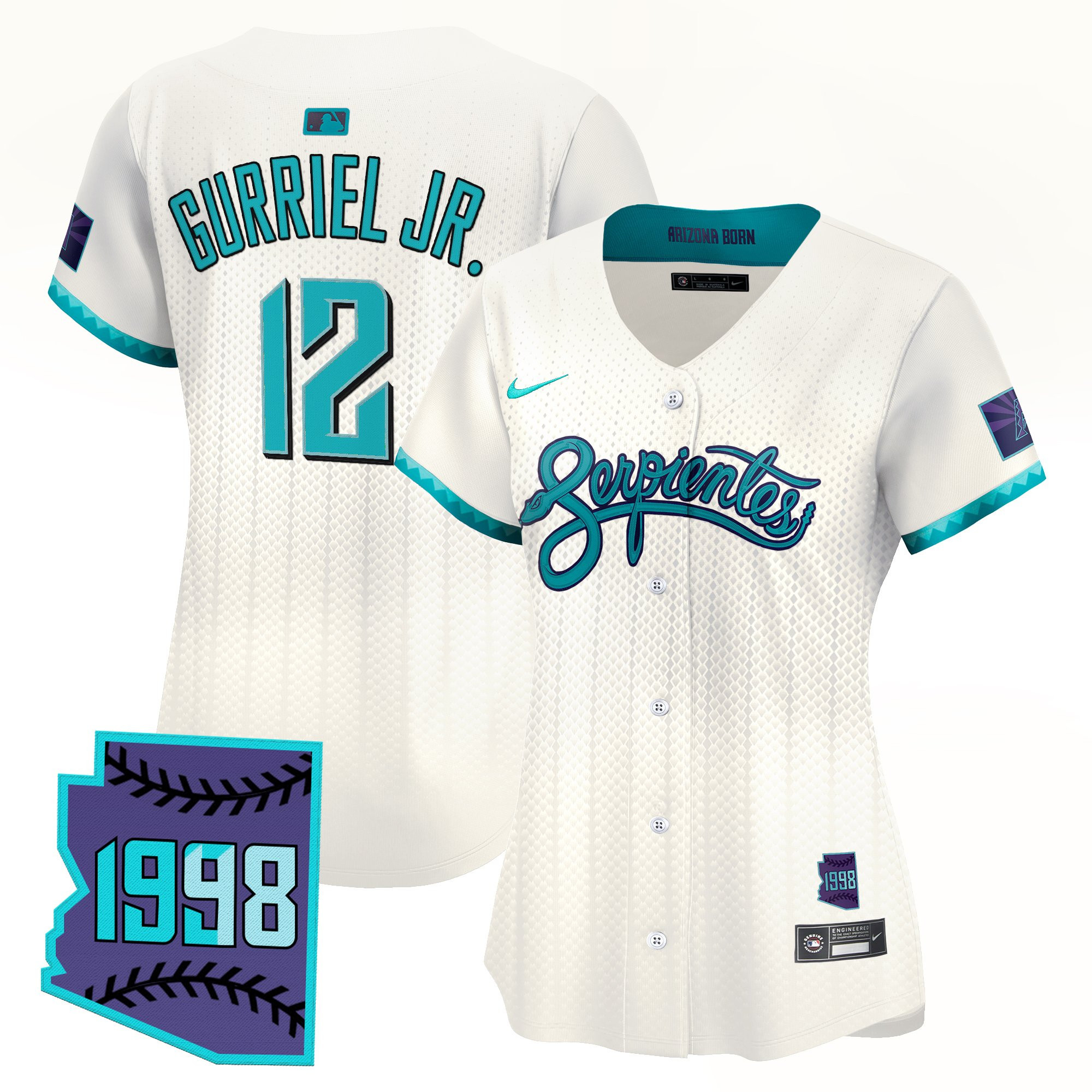 Lourdes Gurriel Jr. Women's Arizona Diamondbacks 2025 City Connect Vapor Premier Limited Cream Jersey V2 - Stitched