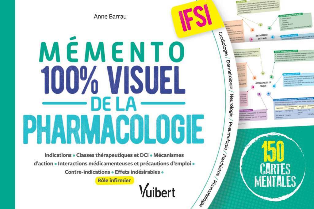MÃ©mento 100% visuel de la pharmacologie IFSI 150 cartes mentales pour rÃ©viser les UE 2.11 et 4.4 et 5.5 1st Edition - (PDF/EPUB Version)