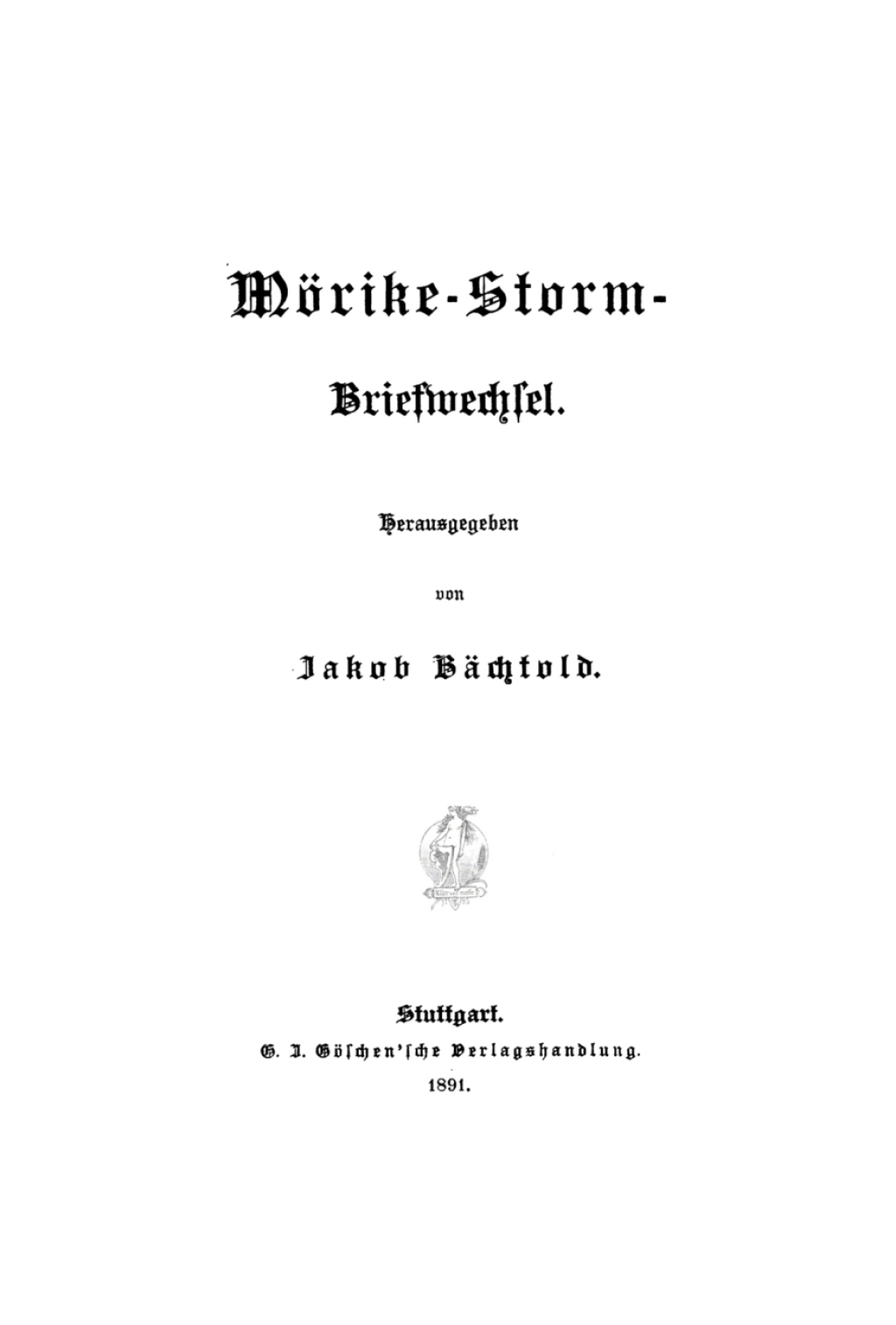 MÃ¶rike-Storm-Briefwechsel 1st Edition â€“ PDF/EPUB Version Downloadable