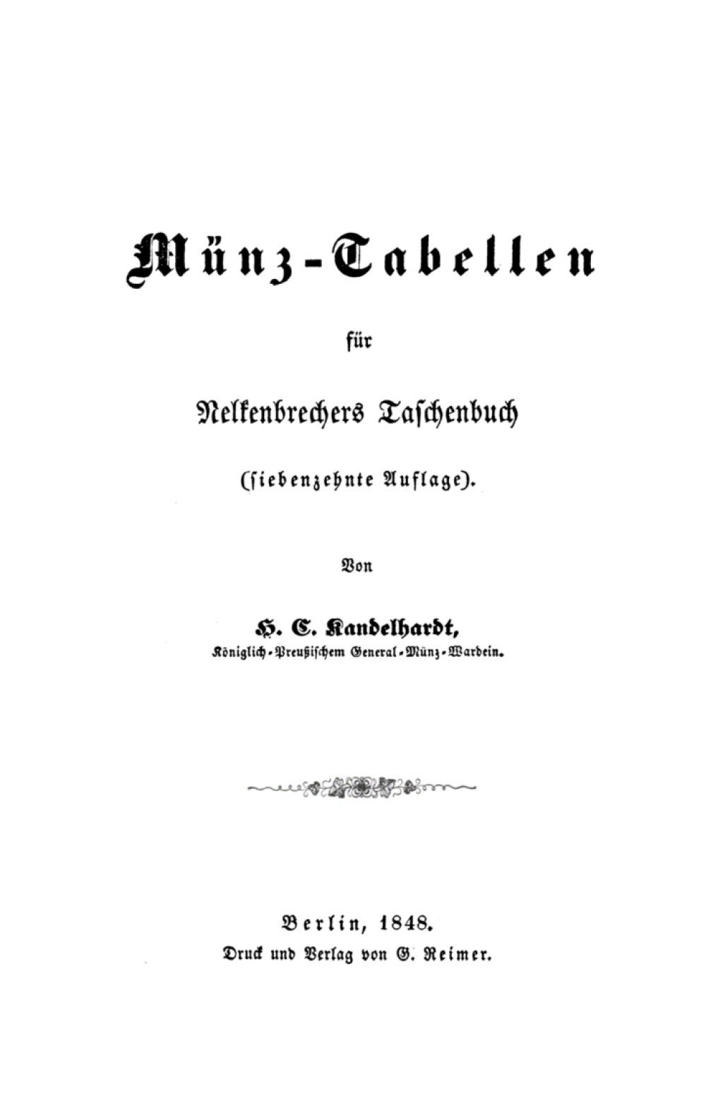 MÃ¼nz-Tabellen fÃ¼r Nelkenbrechers Taschenbuch 17th Edition â€“ PDF/EPUB Version Downloadable