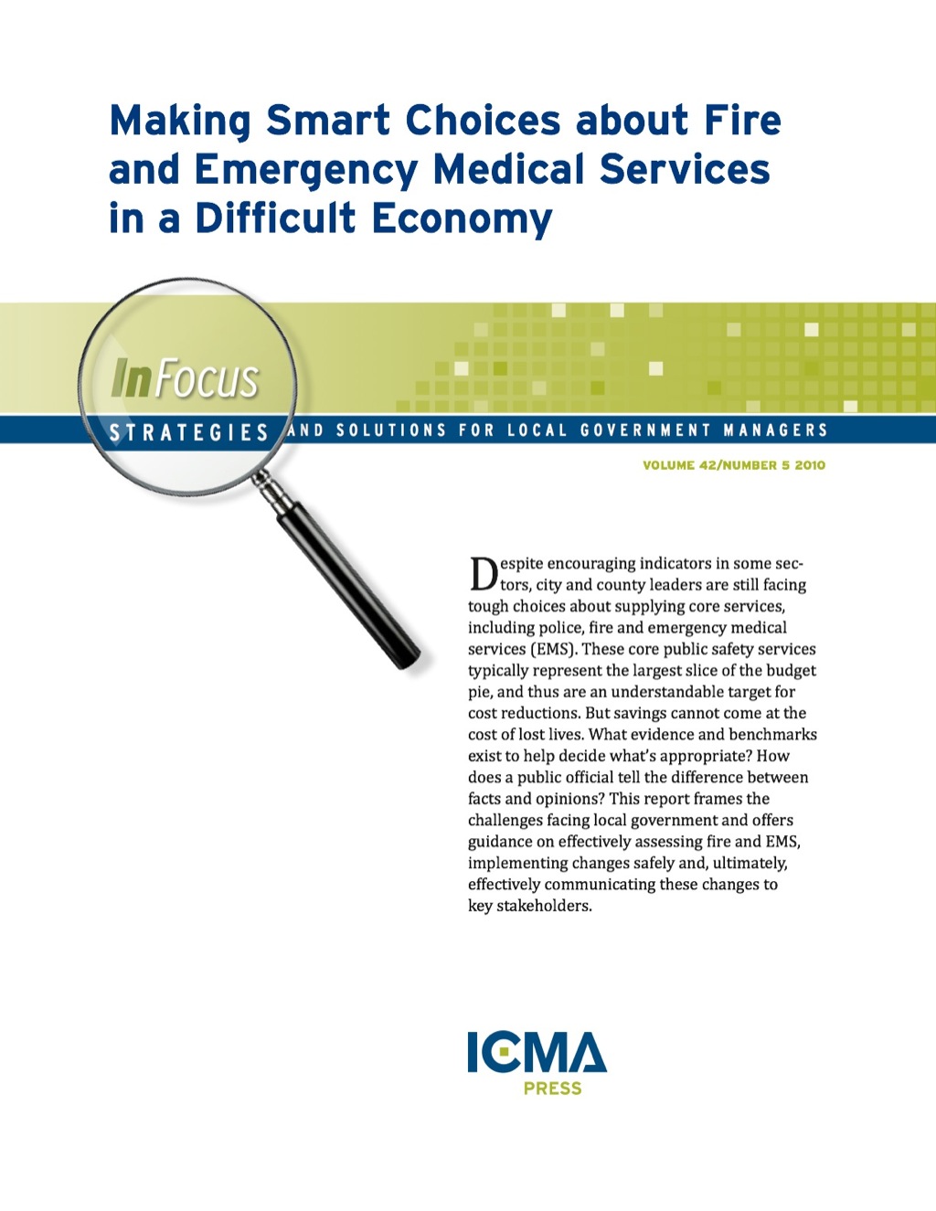 Making Smart Choices about Fire and Emergency Medical Services in a Difficult Economy - (PDF/EPUB Version)