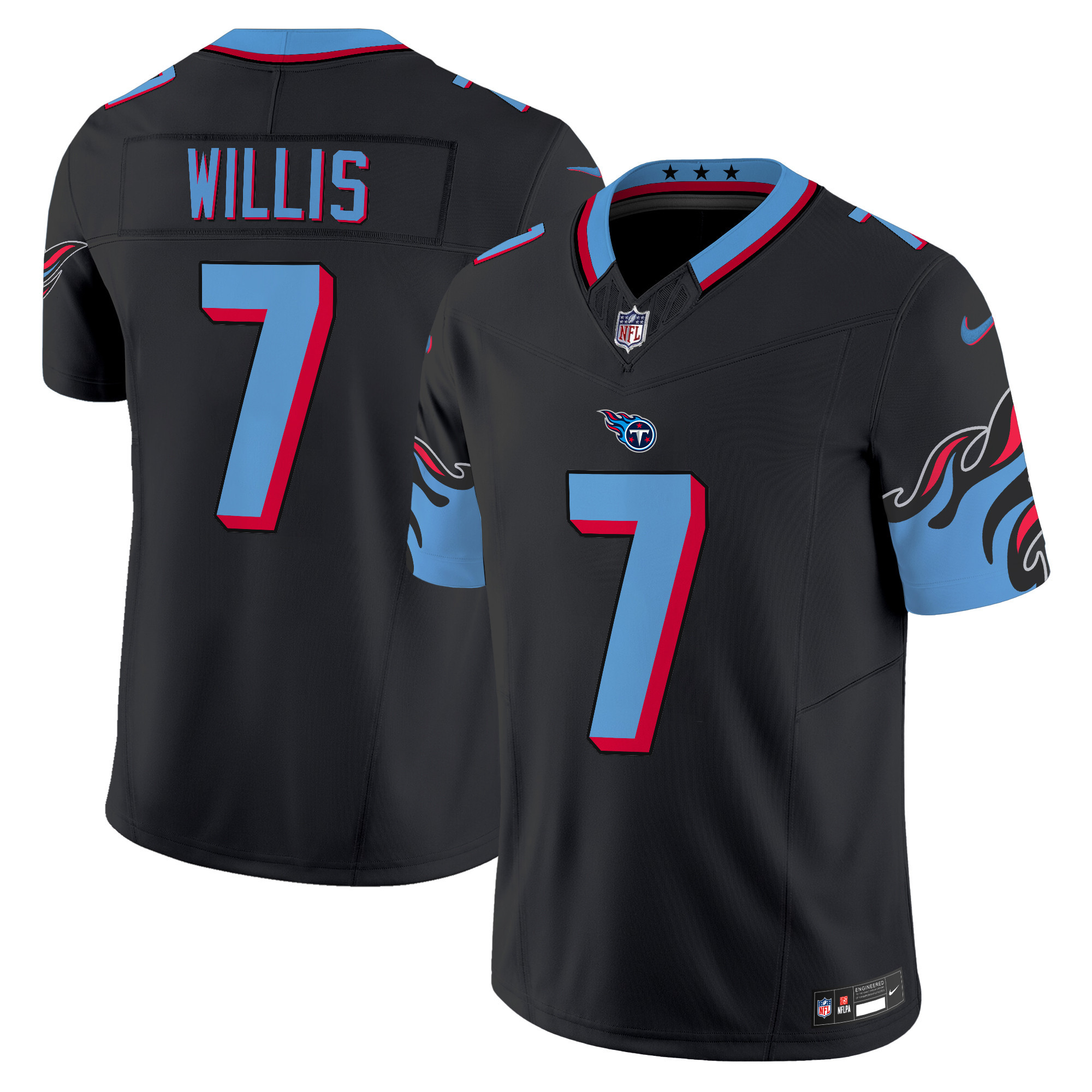 Malik Willis Men's Tennessee Titans Special Vapor Limited Black Jersey - All Stitched
