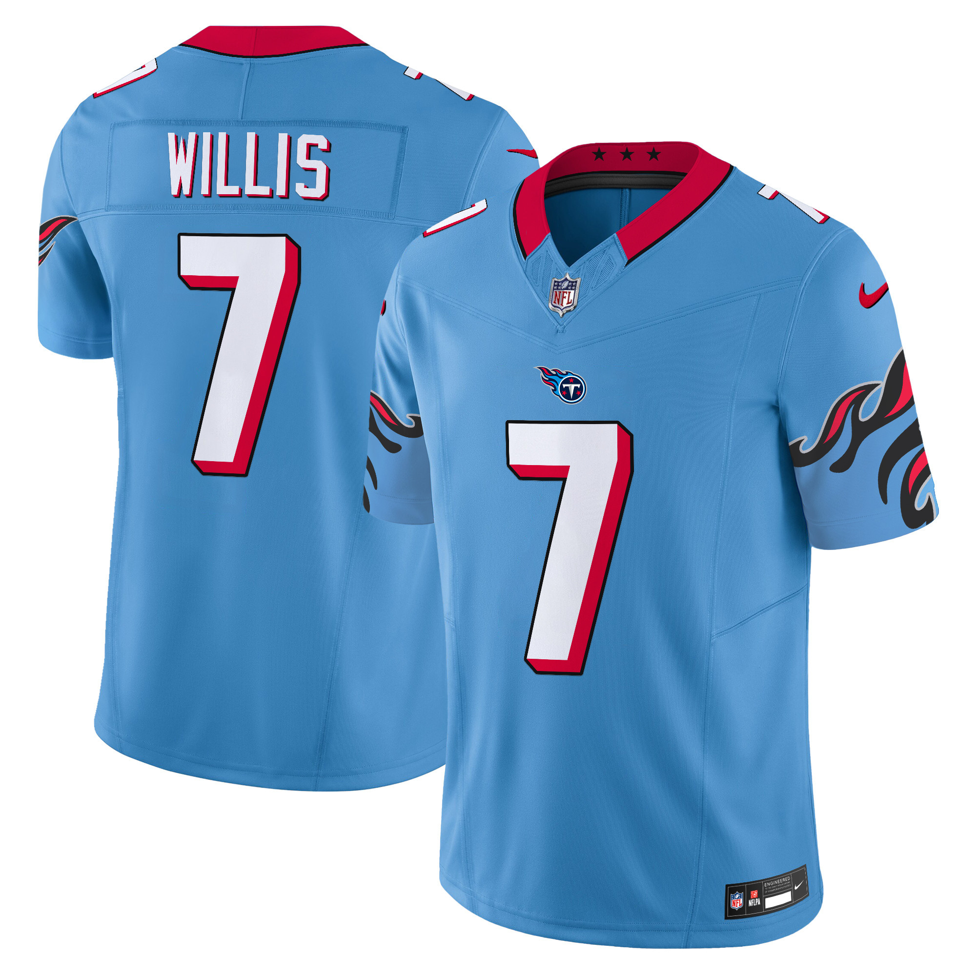 Malik Willis Men's Tennessee Titans Special Vapor Limited Light Blue Jersey - All Stitched