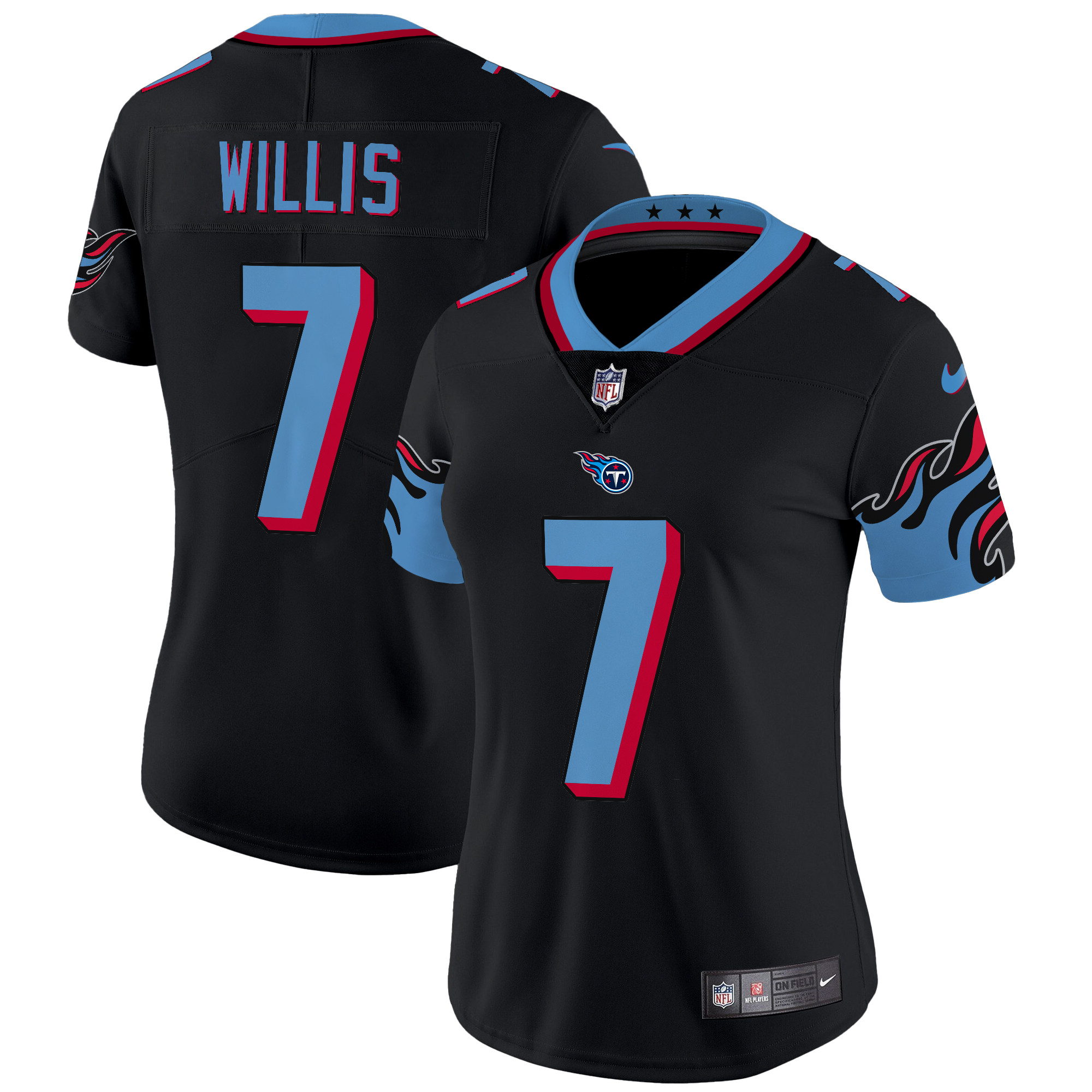 Malik Willis Women's Tennessee Titans Special Vapor Limited Black Jersey - All Stitched