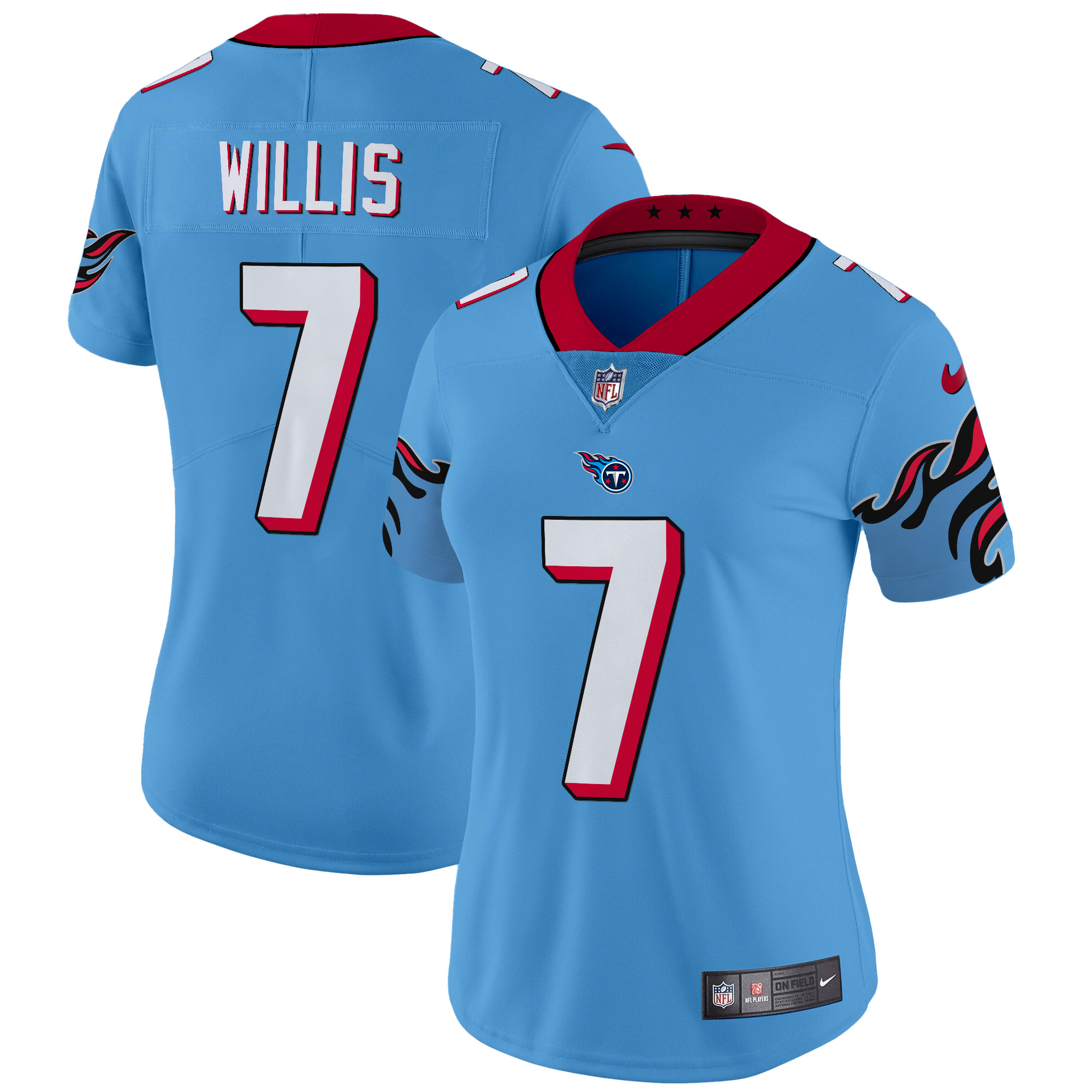 Malik Willis Women's Tennessee Titans Special Vapor Limited Light Blue Jersey - All Stitched