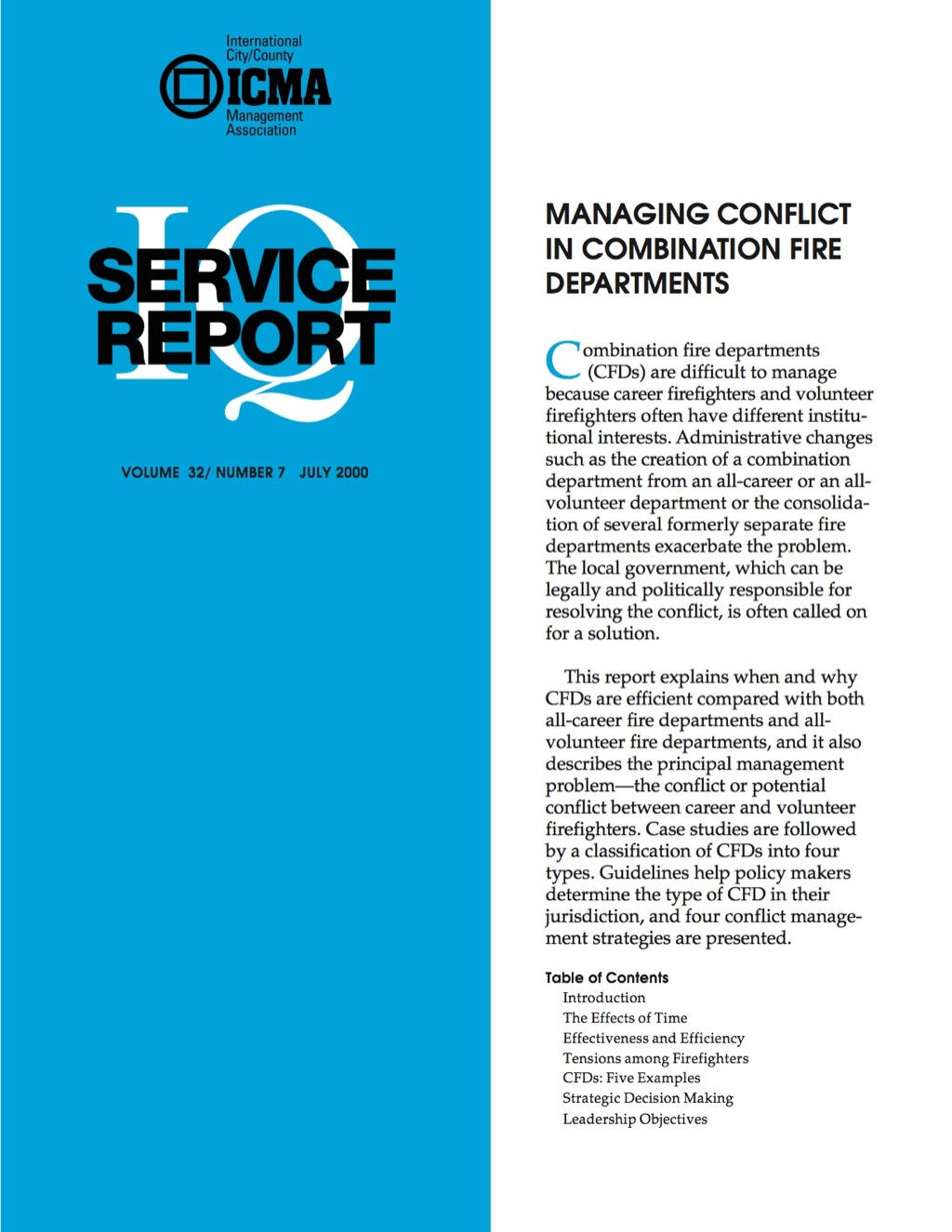 Managing Conflict In Combination Fire Departments - (PDF/EPUB Version)