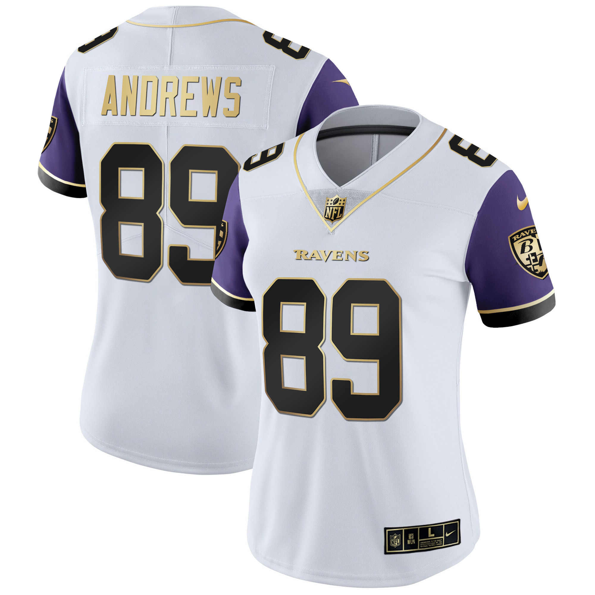 Mark Andrews Women's Baltimore Ravens Gold Vapor Color Sleeve Jersey - All Stitched