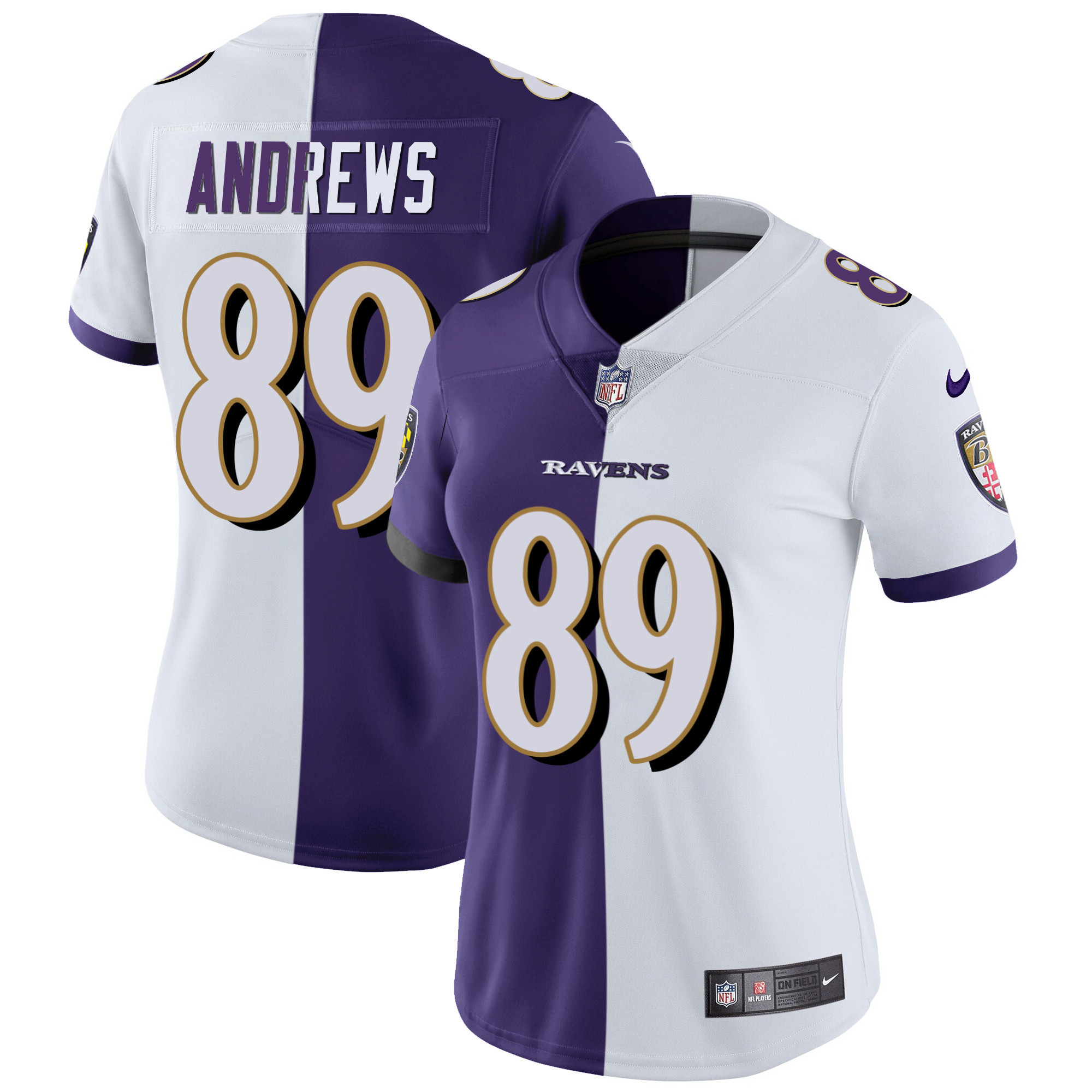 Mark Andrews Women's Baltimore Ravens Gold Vapor Split Jersey - All Stitched