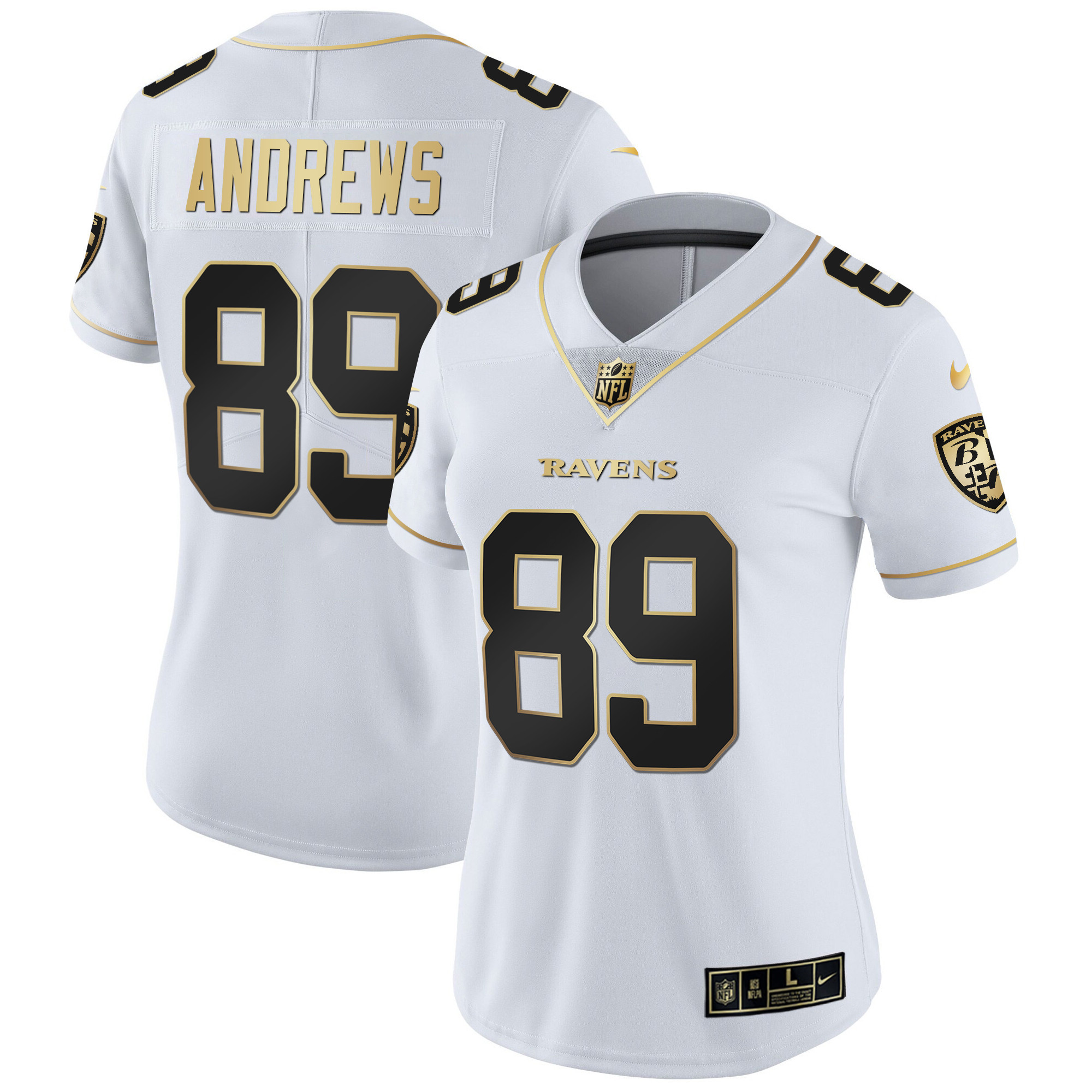 Mark Andrews Women's Baltimore Ravens Gold Vapor White Gold Jersey - All Stitched