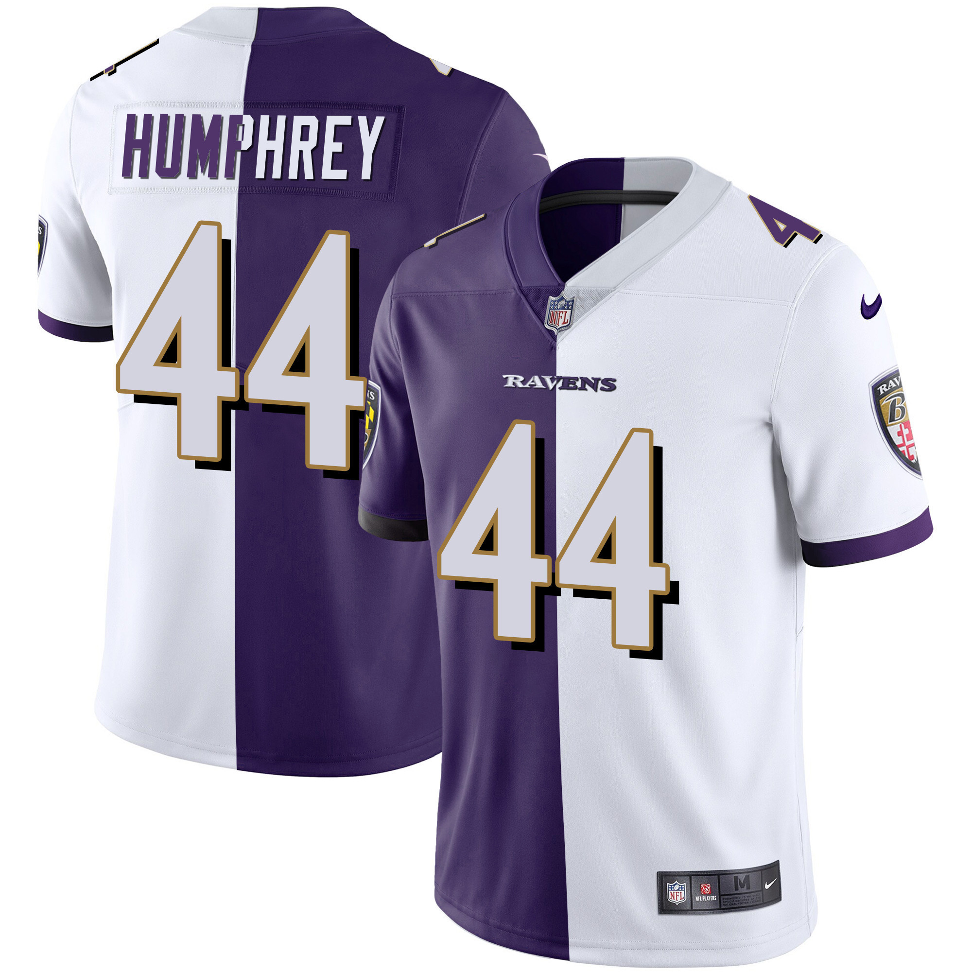 Marlon Humphrey Men's Baltimore Ravens Gold Vapor Split Jersey - All Stitched