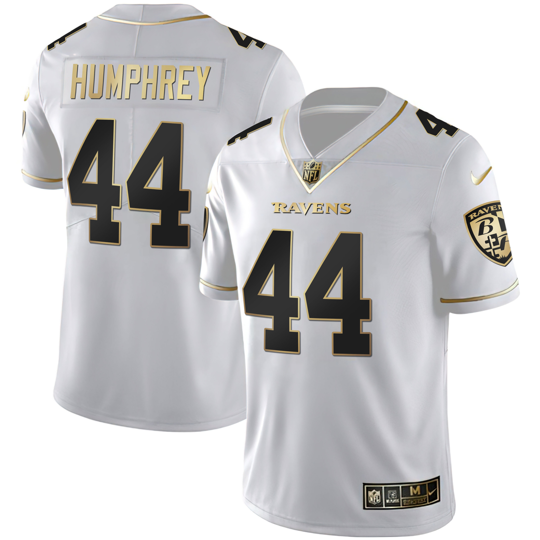 Marlon Humphrey Men's Baltimore Ravens Gold Vapor White Gold Jersey - All Stitched