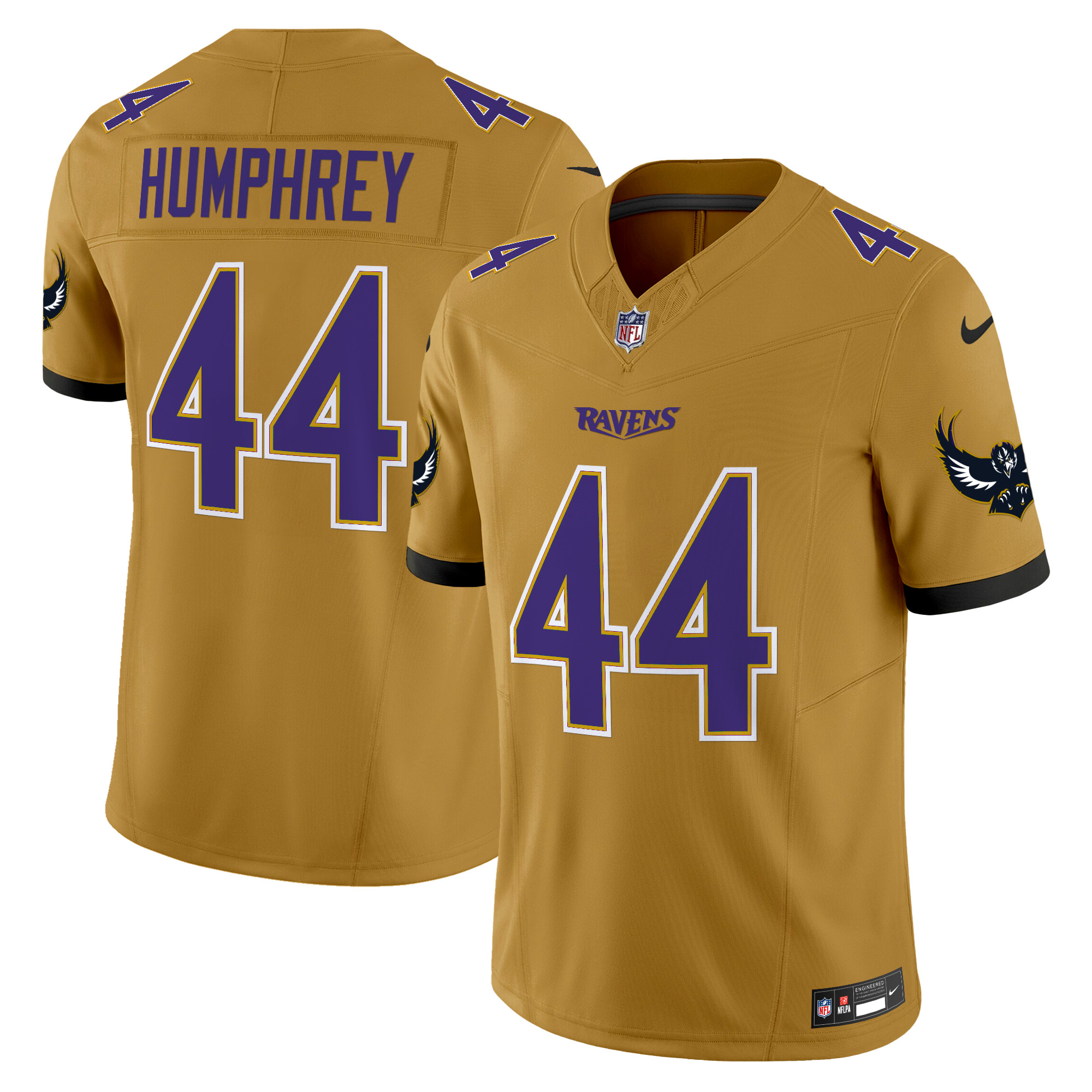 Marlon Humphrey Men's Baltimore Ravens Special Vapor Limited Gold Jersey - All Stitched