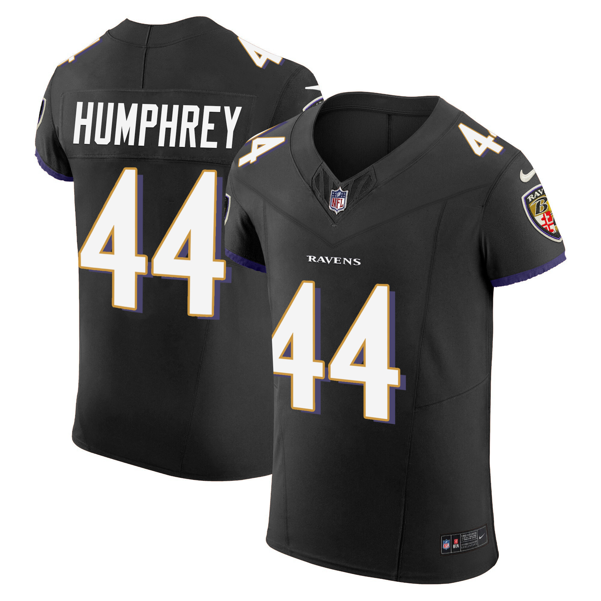 Marlon Humphrey Men's Baltimore Ravens Vapor Elite Black Jersey - All Stitched