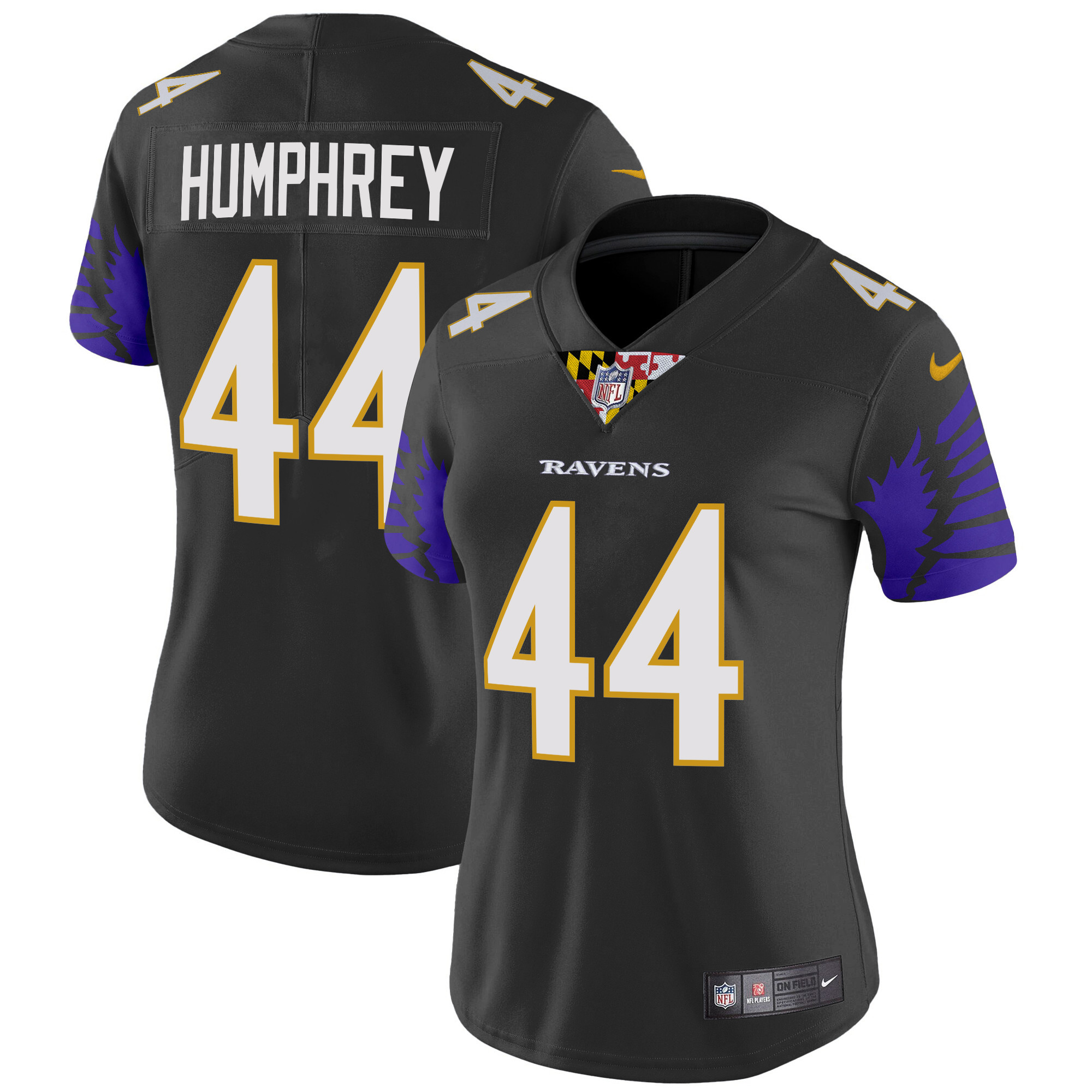 Marlon Humphrey Women's Baltimore Ravens Special Vapor Limited Black Jersey - All Stitched