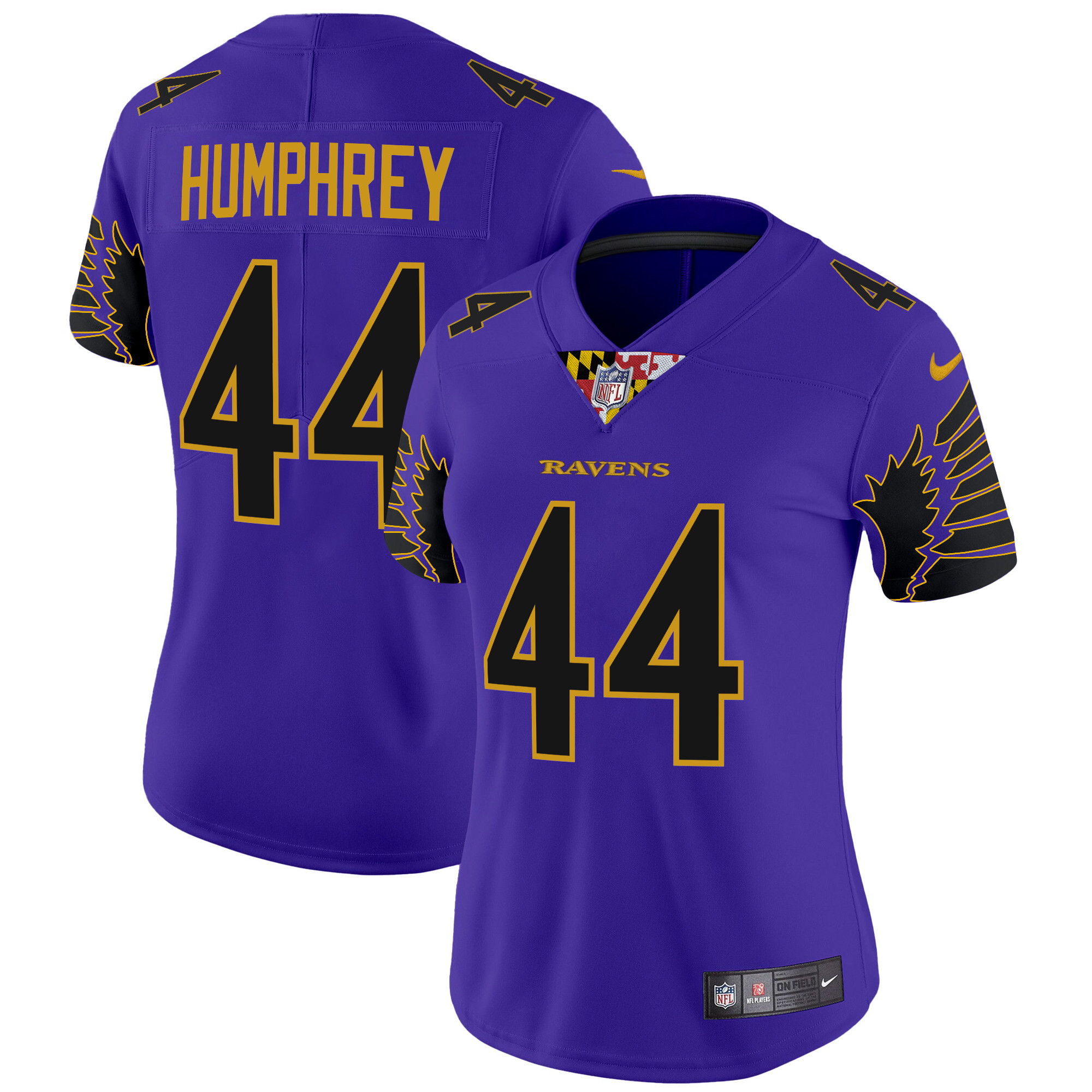 Marlon Humphrey Women's Baltimore Ravens Special Vapor Limited Purple Limited Jersey - All Stitched
