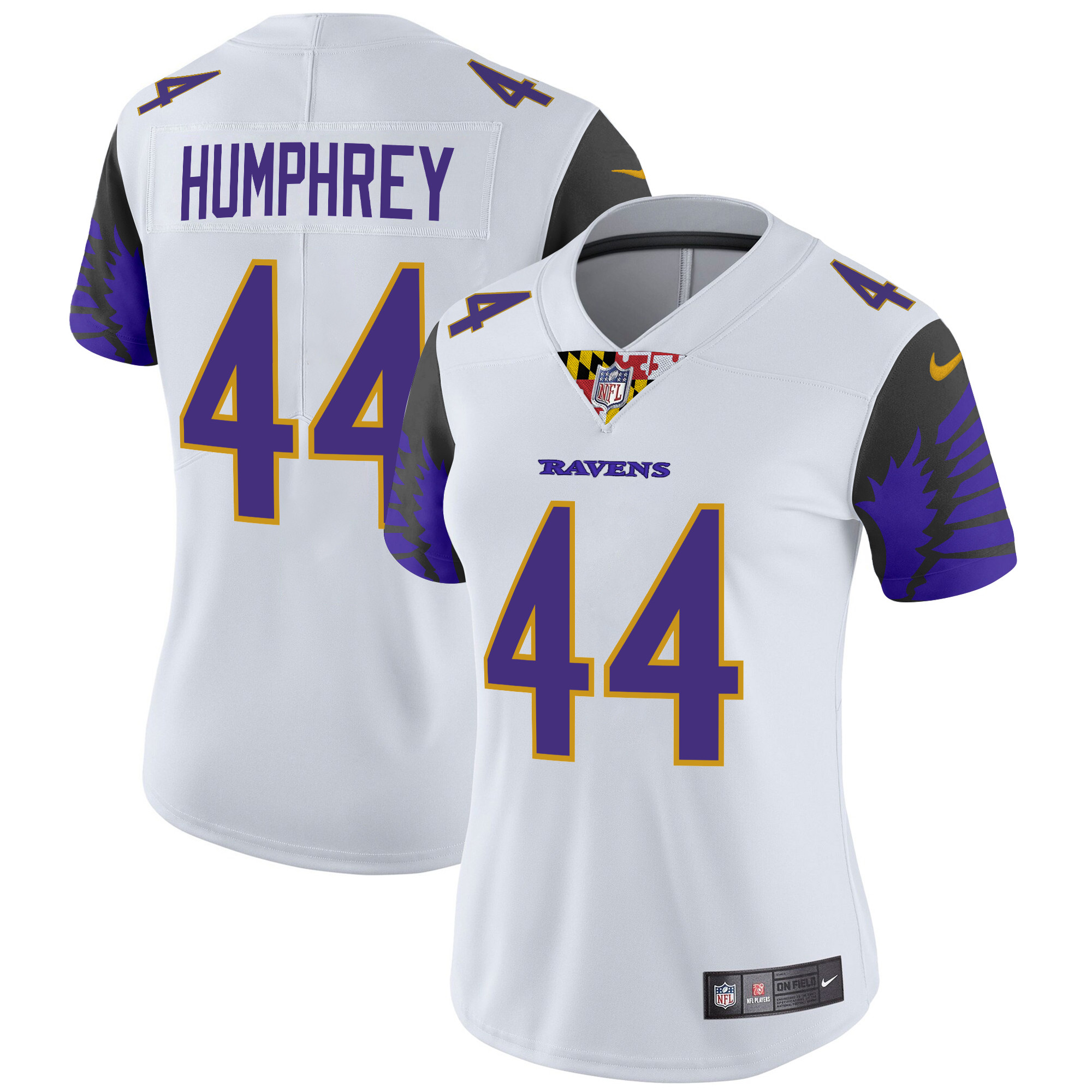 Marlon Humphrey Women's Baltimore Ravens Special Vapor Limited White Jersey - All Stitched