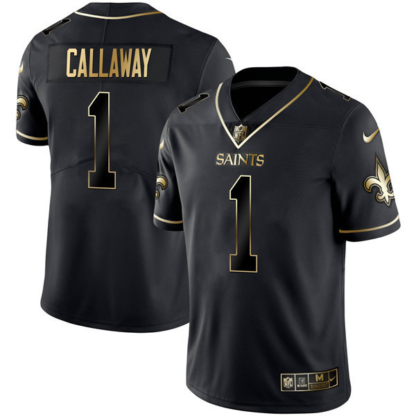 Marquez Callaway Men's New Orleans Saints Black Gold Limited Jersey - All Stitched