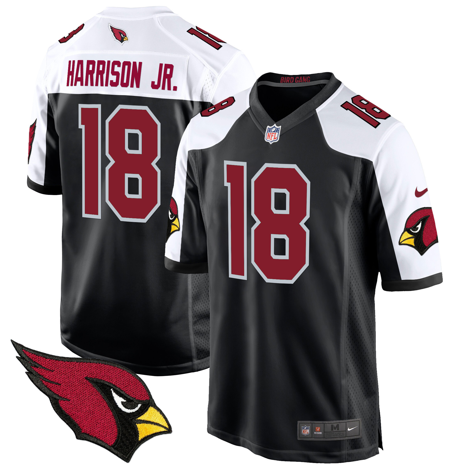 Marvin Harrison Jr. Men's Arizona Cardinals 2024 Game Black Alternate Jersey - All Stitched