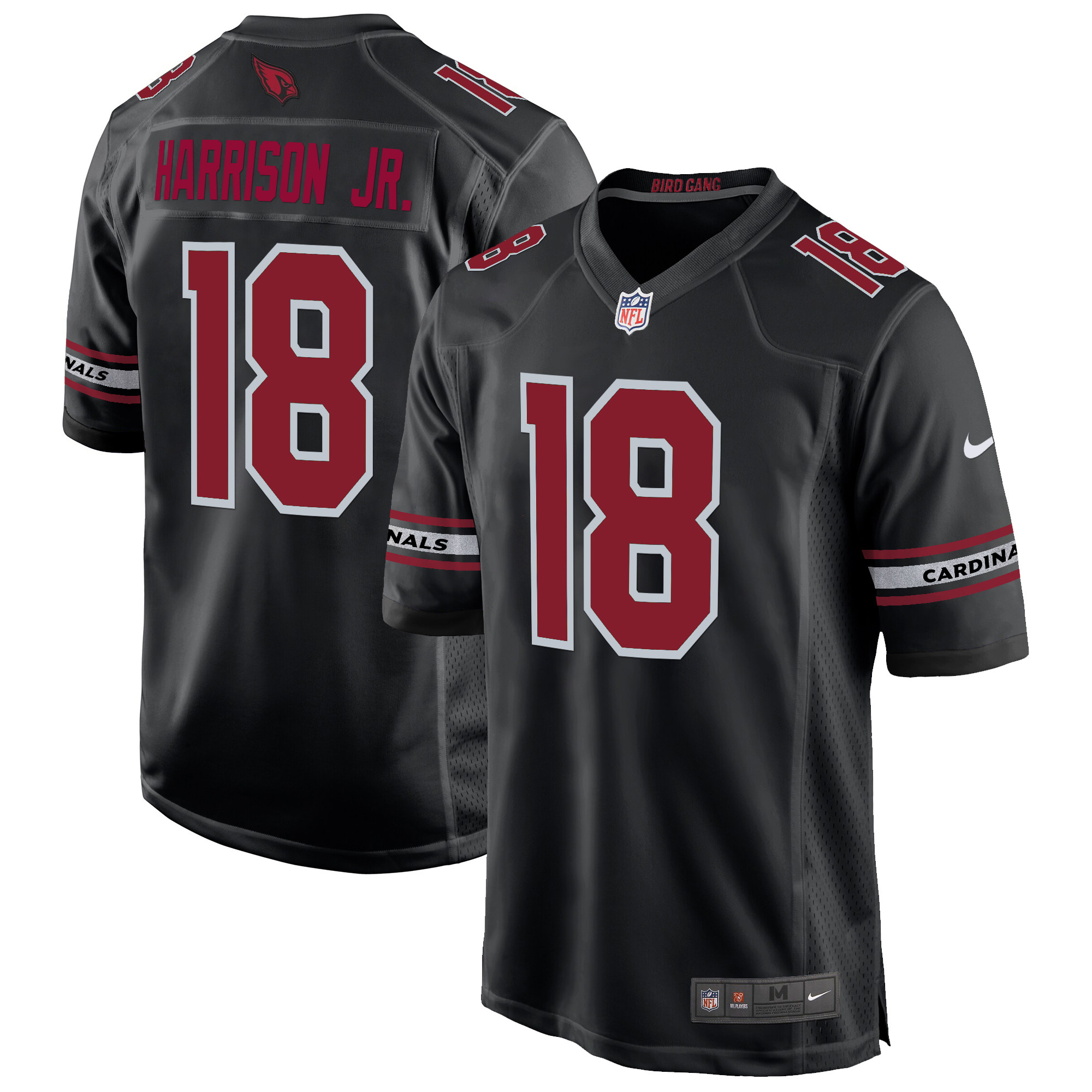 Marvin Harrison Jr. Men's Arizona Cardinals 2024 Game Black Jersey - All Stitched