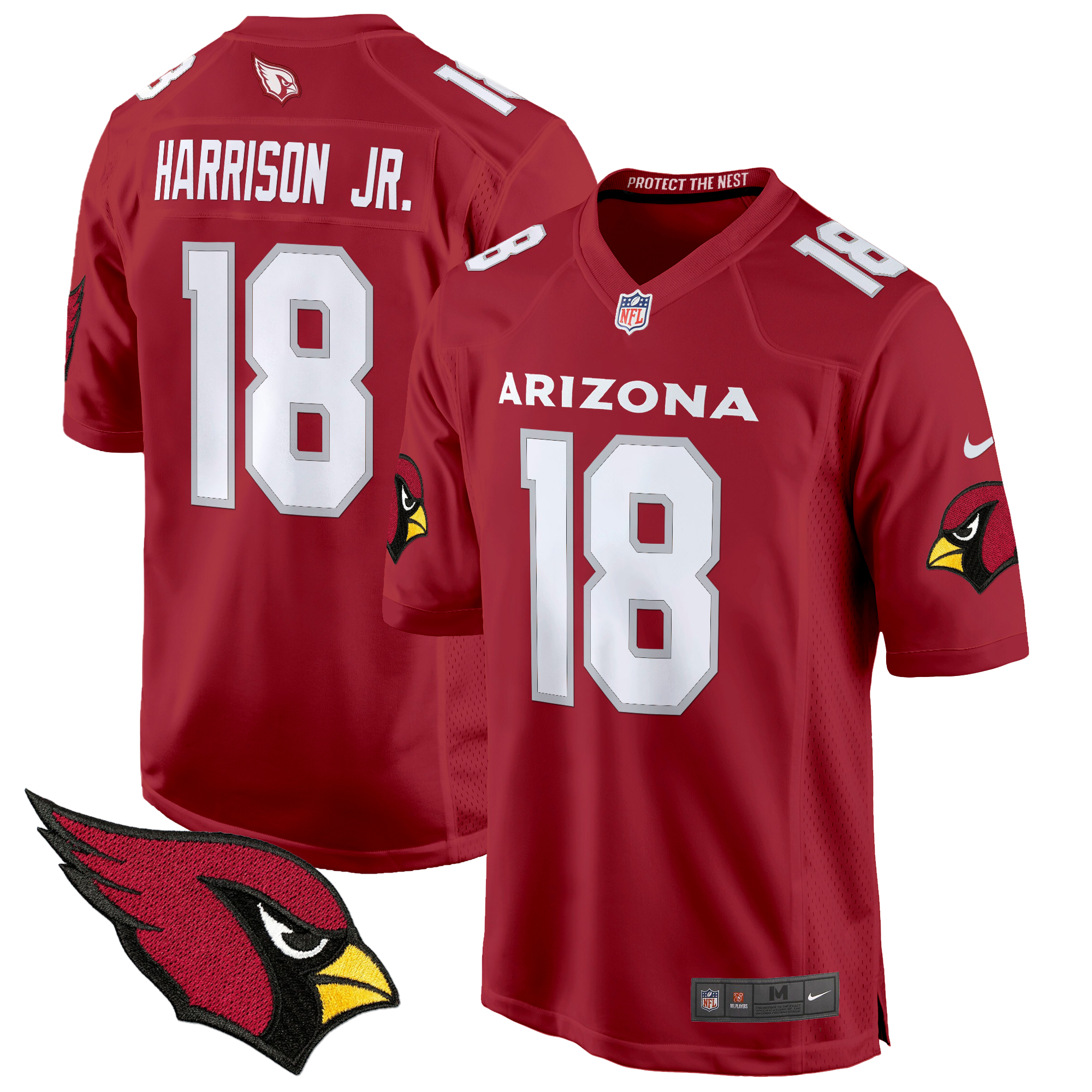 Marvin Harrison Jr. Men's Arizona Cardinals 2024 Game Red Jersey - All Stitched