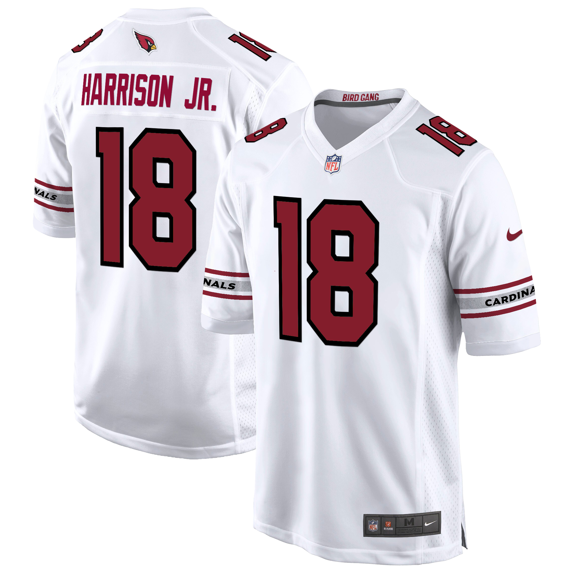 Marvin Harrison Jr. Men's Arizona Cardinals 2024 Game White Jersey - All Stitched